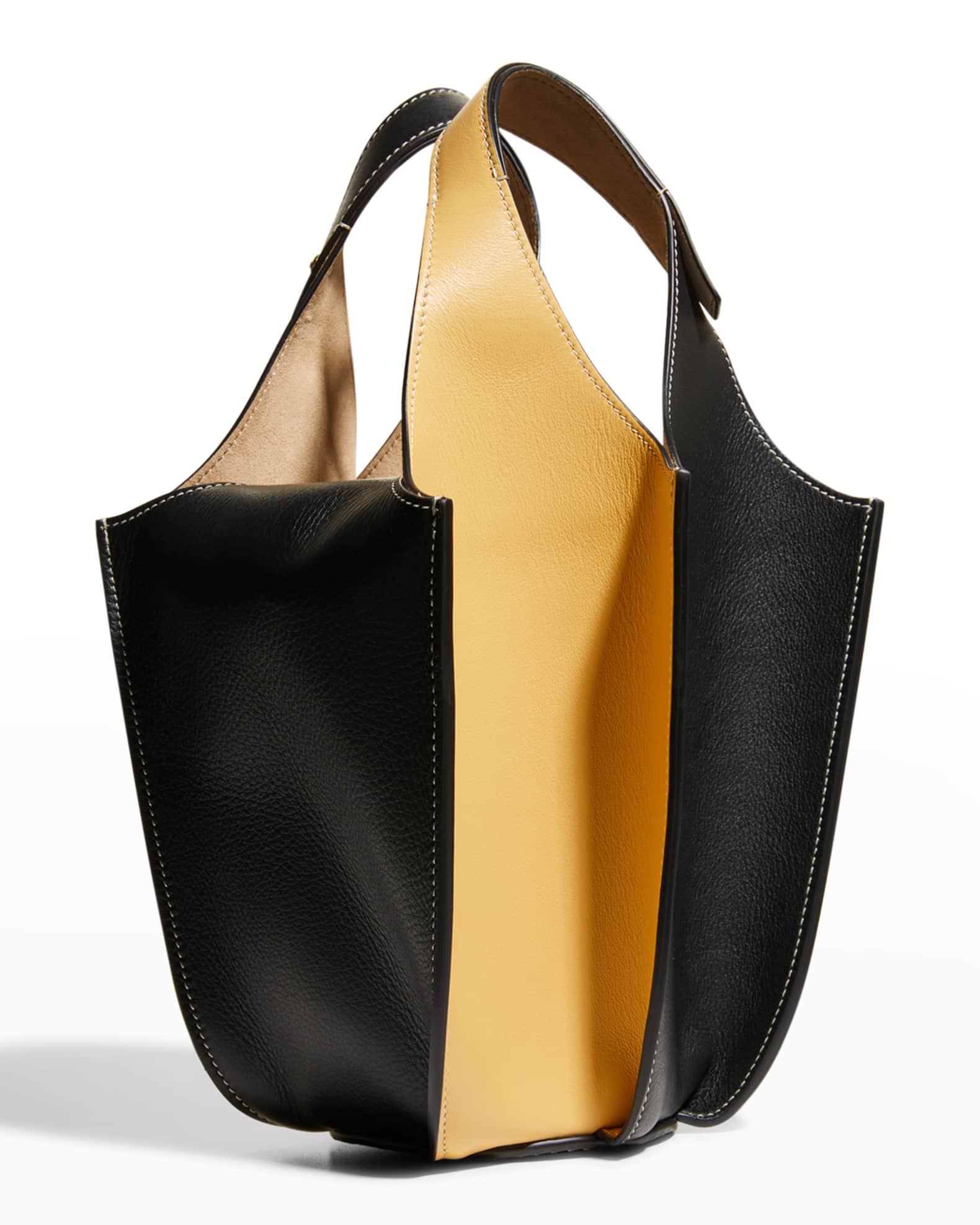 Tory Burch Colorblock Lampshade Top-Handle Bag | Neiman Marcus