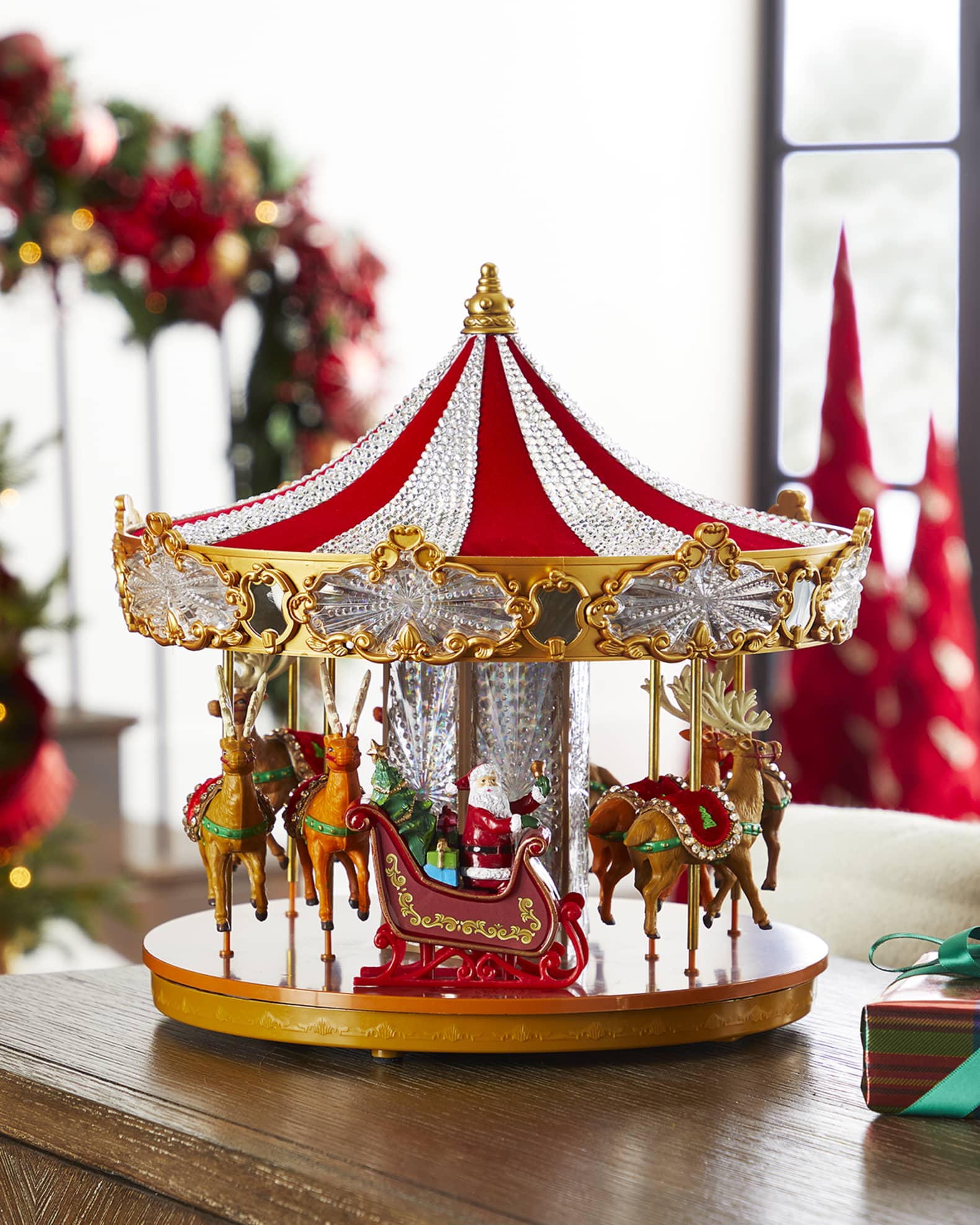 Neiman Marcus Swarovski Crystal Holiday Carousel Neiman Marcus