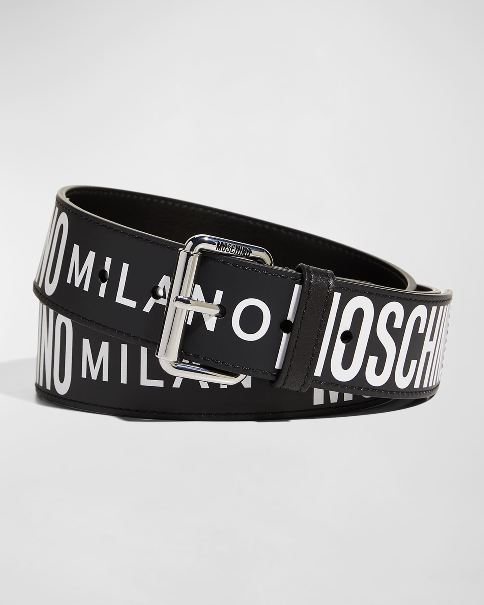 Moschino calf leather belt - Black