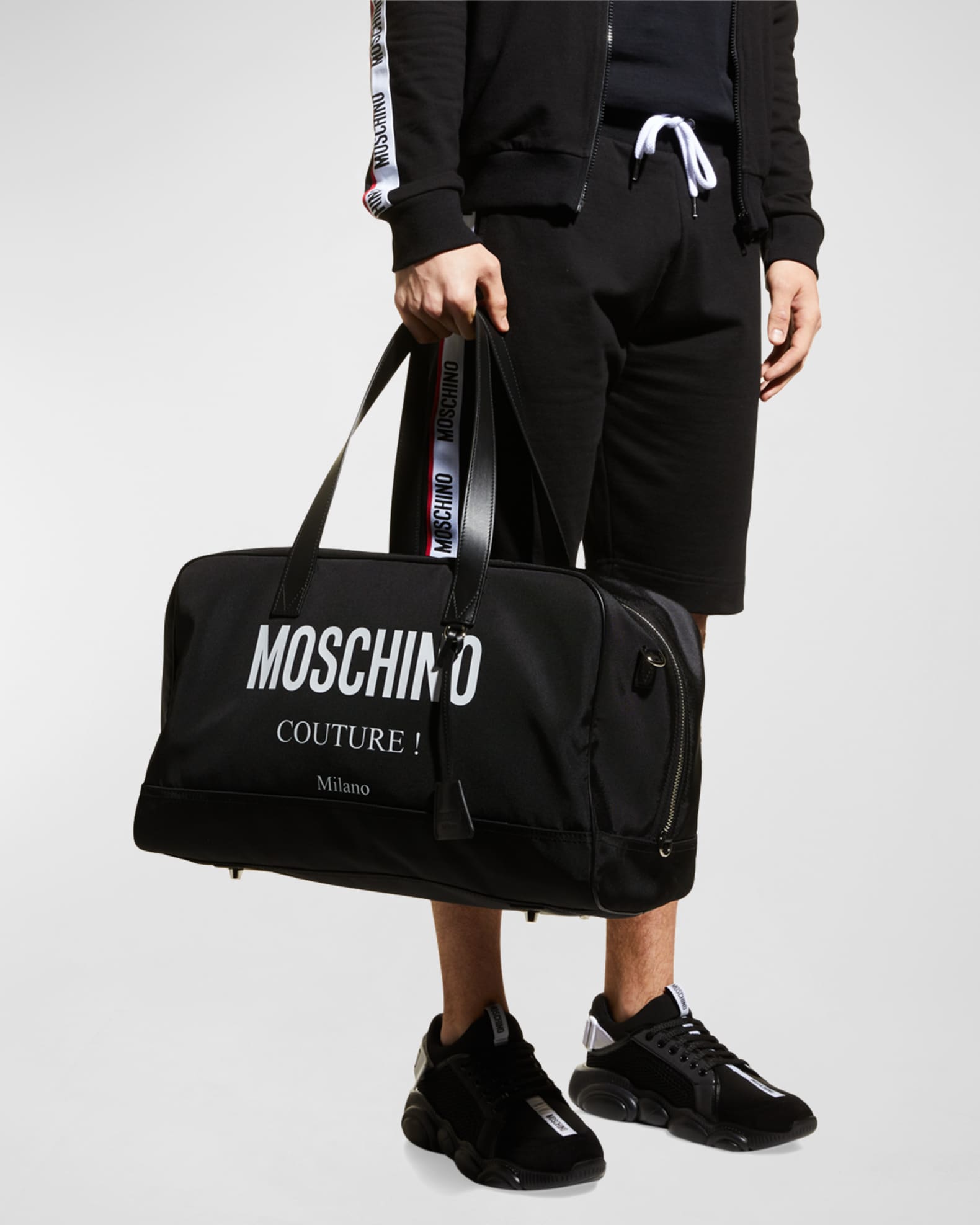 Moschino Men's Logo Duffle Bag | Neiman Marcus