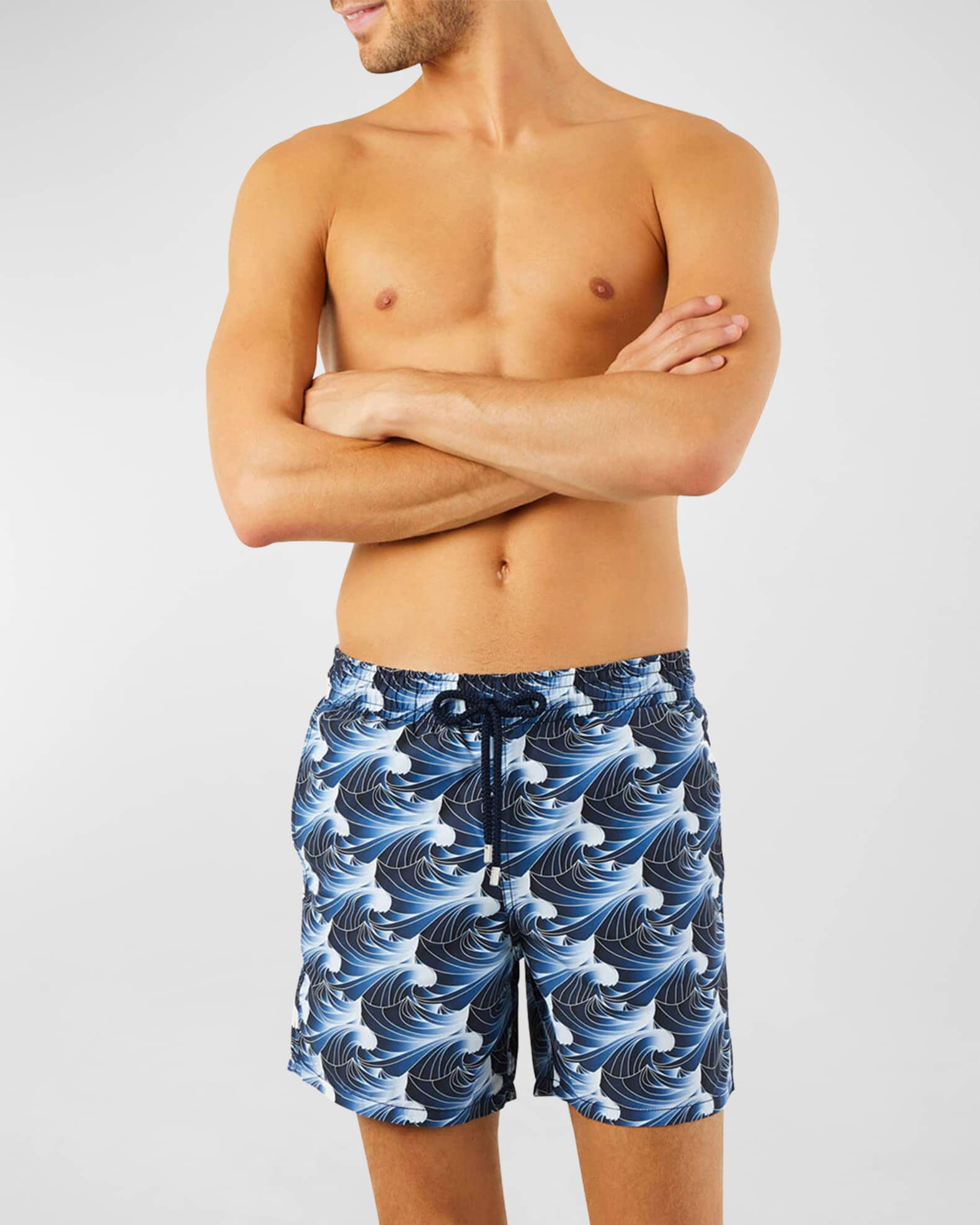 Louis Vuitton Men's Pink Navy Tailored Board Swim Shorts