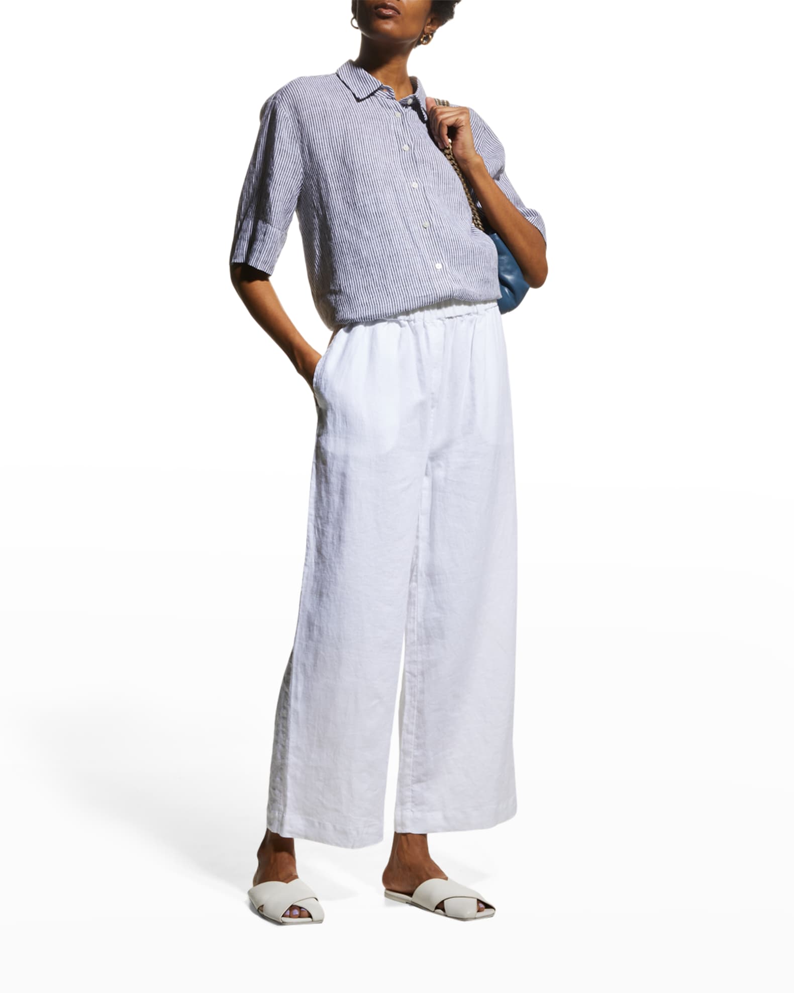 Masai Parini Linen Pull-On Trousers | Neiman Marcus