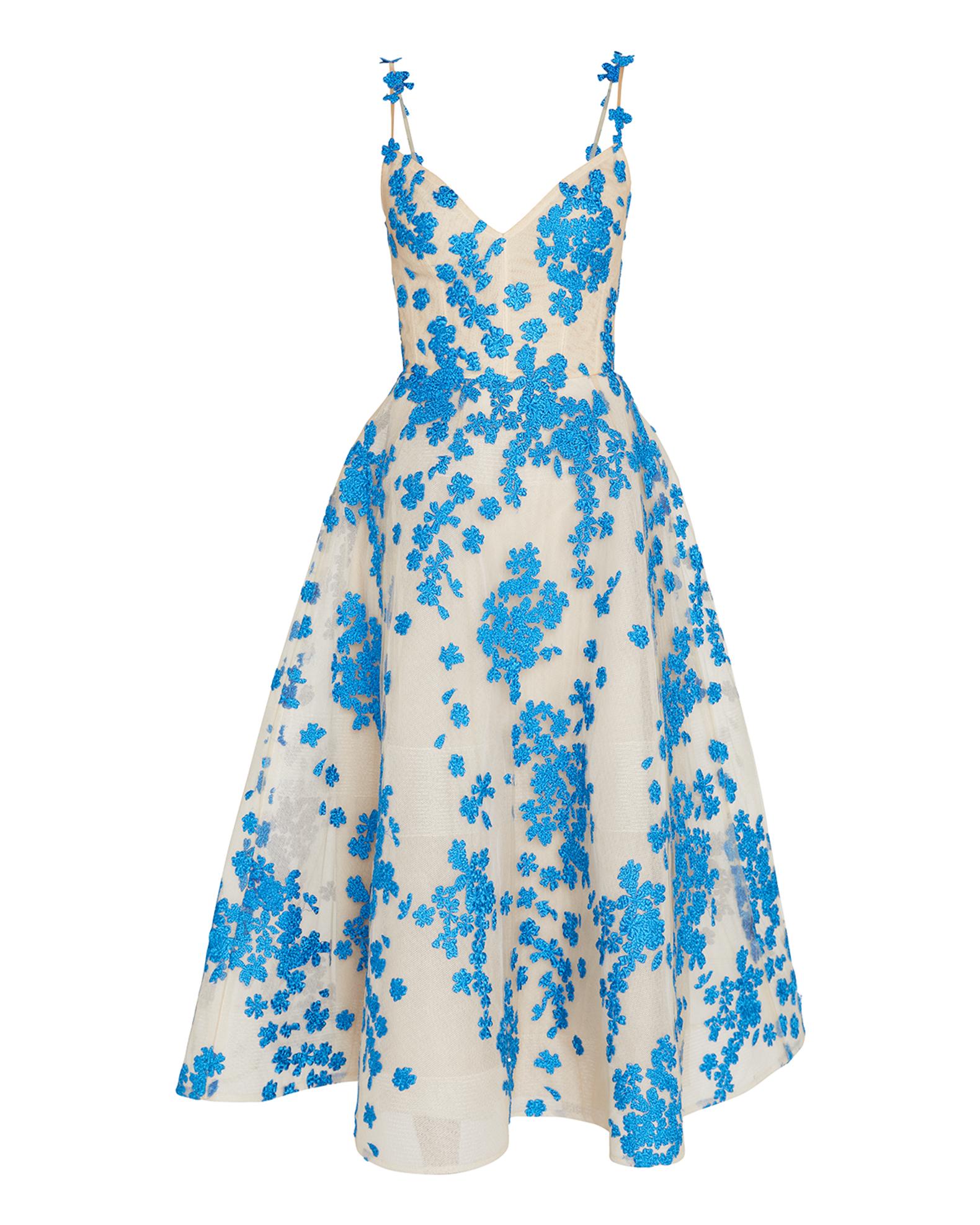 Embroidered Tulle Midi Jumper