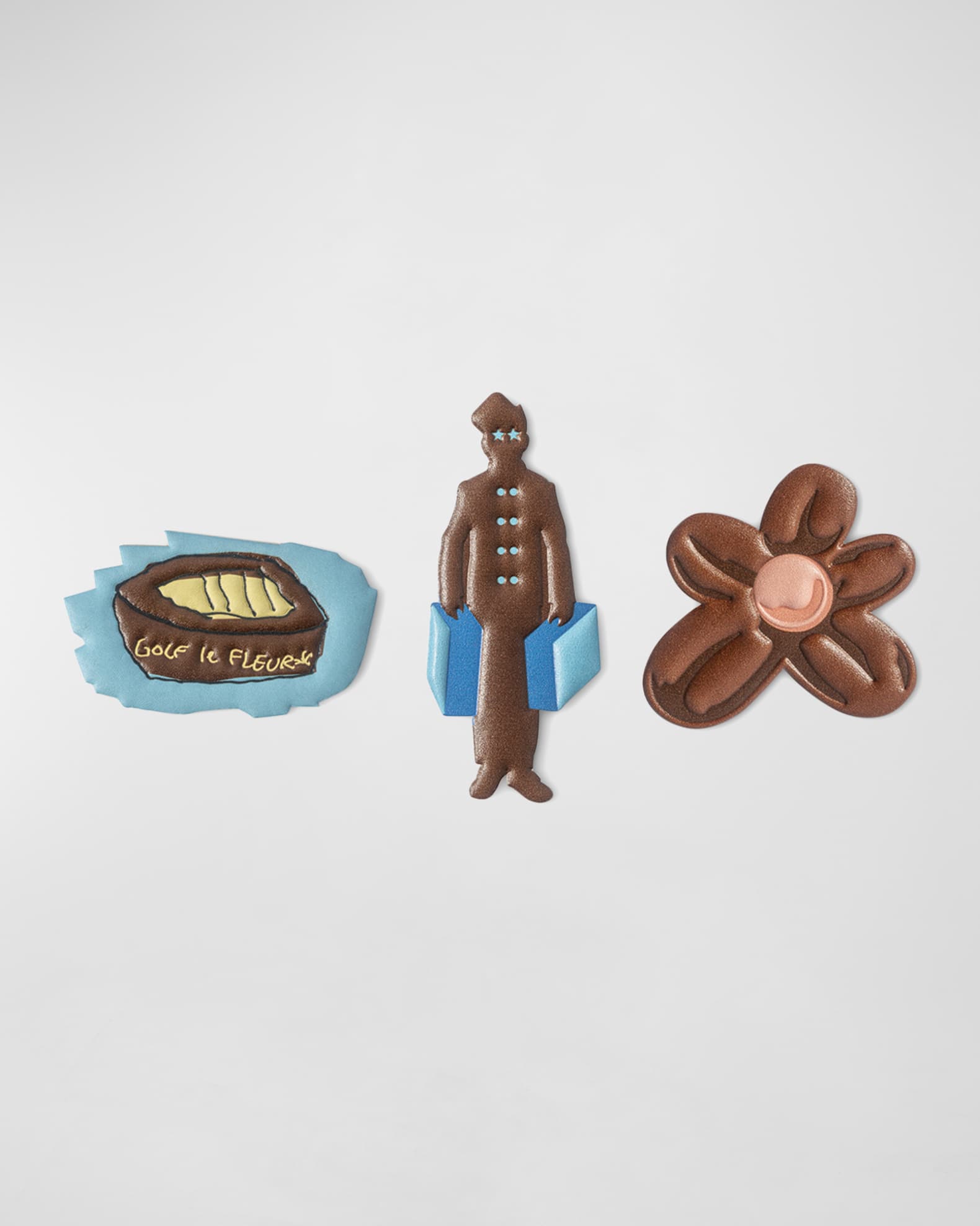 S*i様 golf le fleur globe trotter レザーステッカ GOLF le FLEUR* Globe-Trotter Leather Stickers, Set of 3