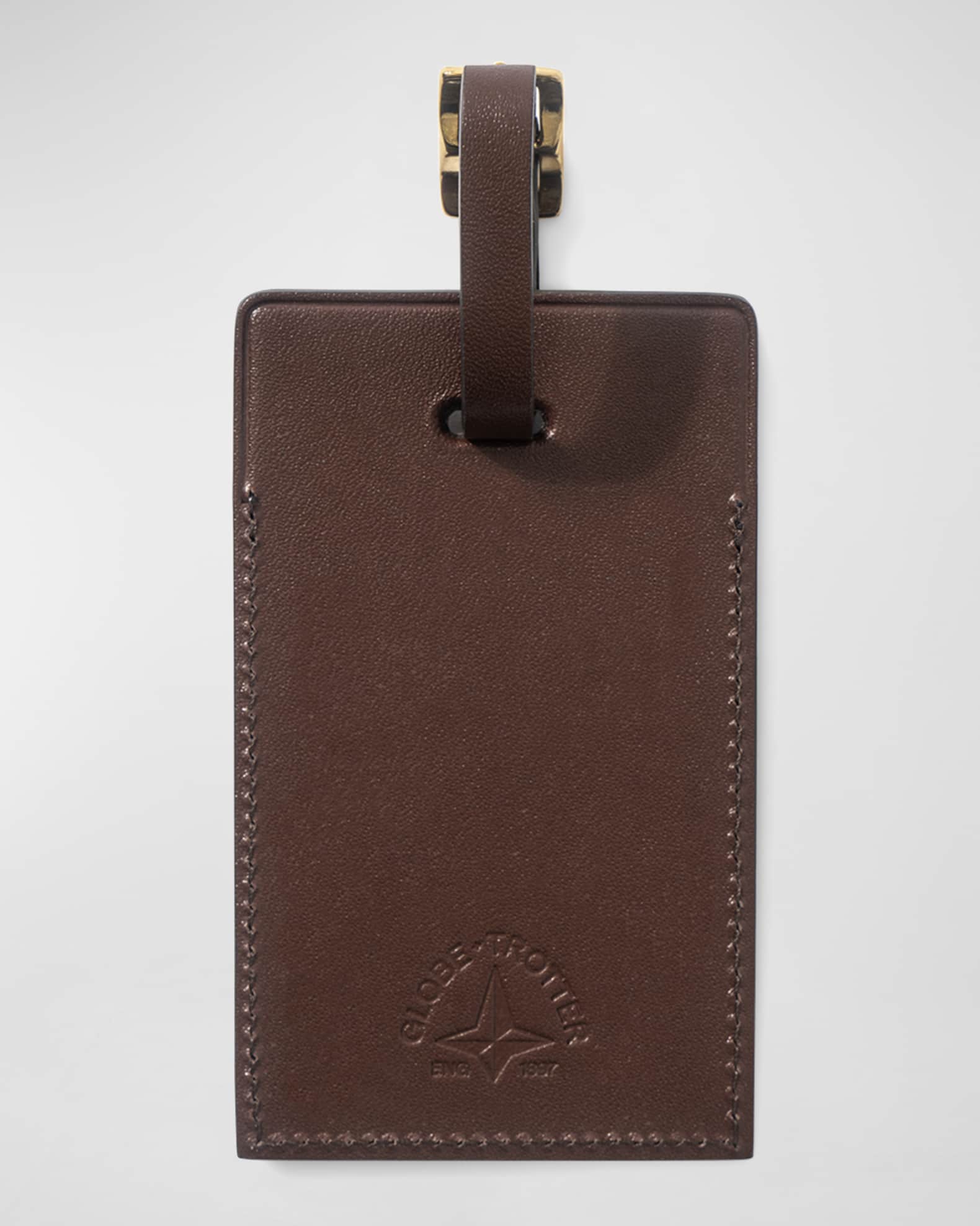 GOLF le FLEUR Globe Trotter Leather Luggage Tag Neiman Marcus