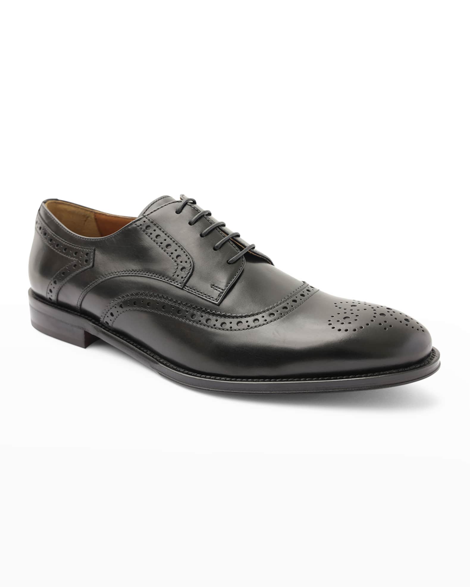 Bruno Magli Men's Atillio Wingtip Leather Blucher Oxford Shoes | Neiman ...