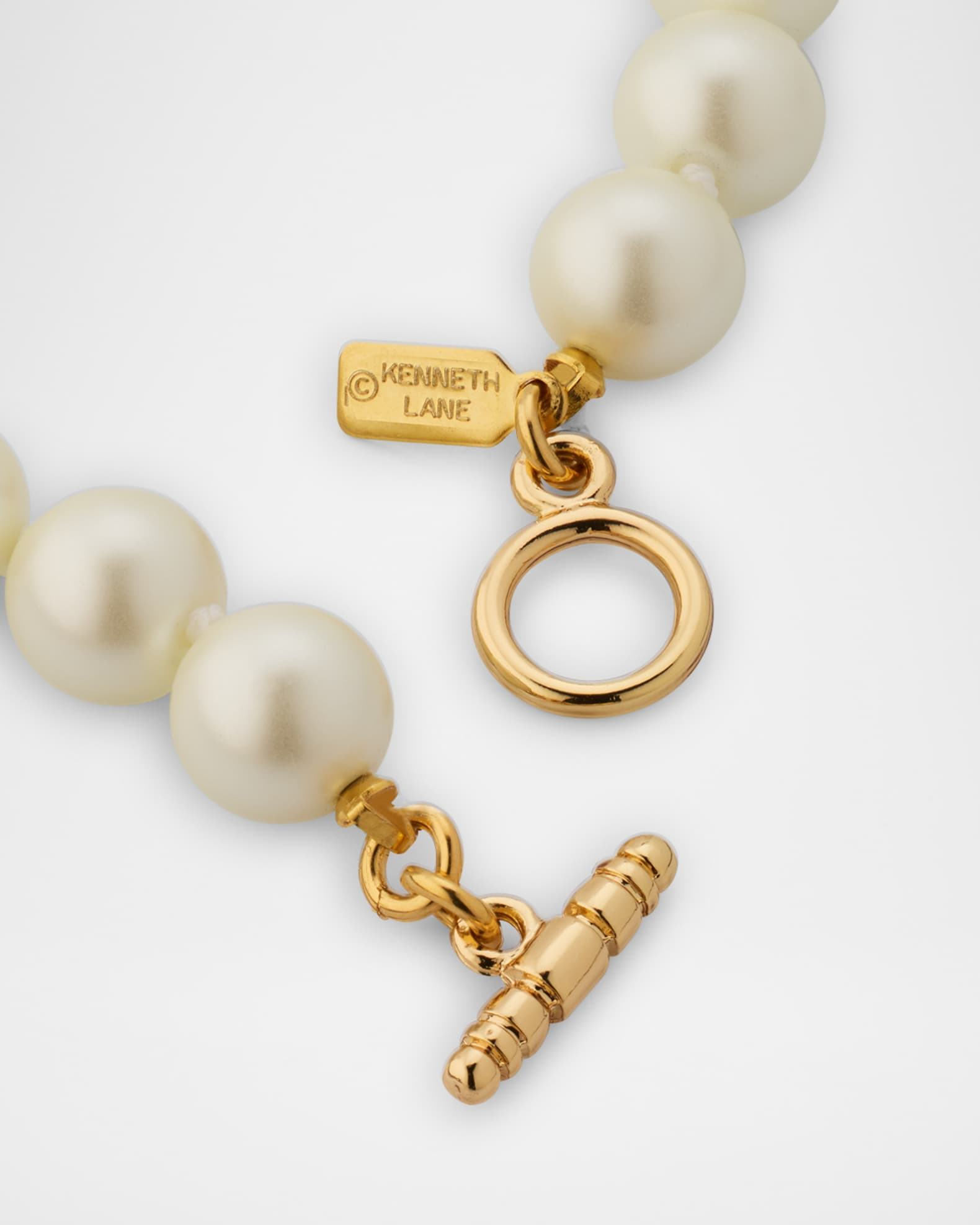 Kenneth Jay Lane Light Cultura Pearly Strand Necklace | Neiman Marcus