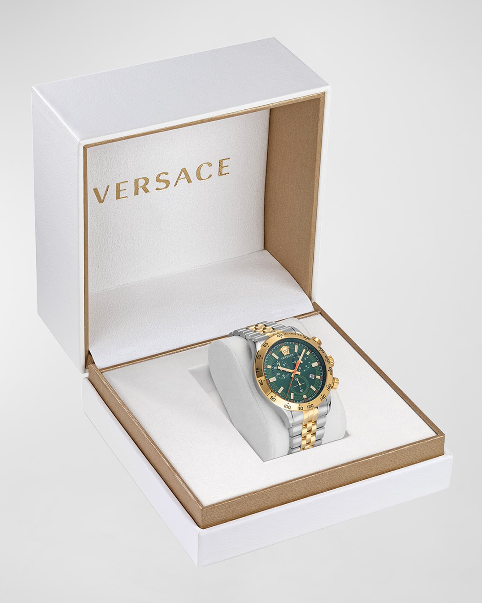Versace Men's Hellenyium Chrono Two-Tone Bracelet Watch, 44mm | Neiman ...