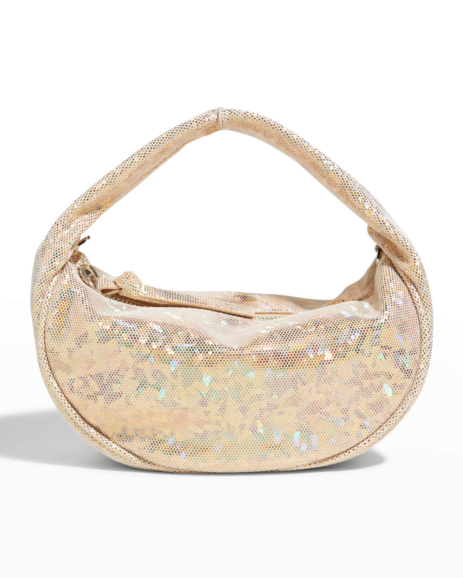 BY FAR Cush Baby Disco Ball Hologram TopHandle Bag Neiman Marcus