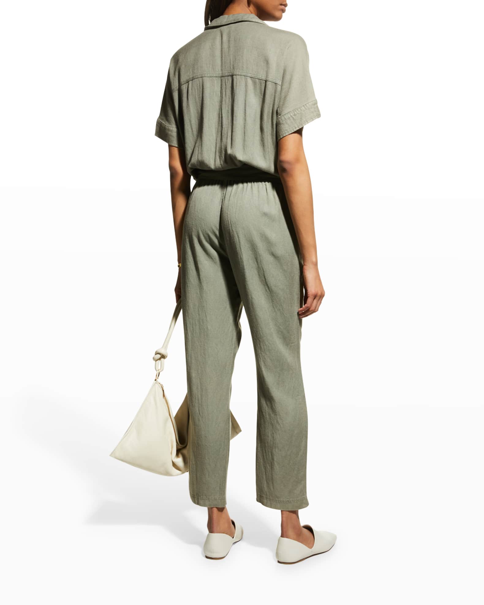 Splendid Soleil Self-Tie Linen Jumpsuit | Neiman Marcus