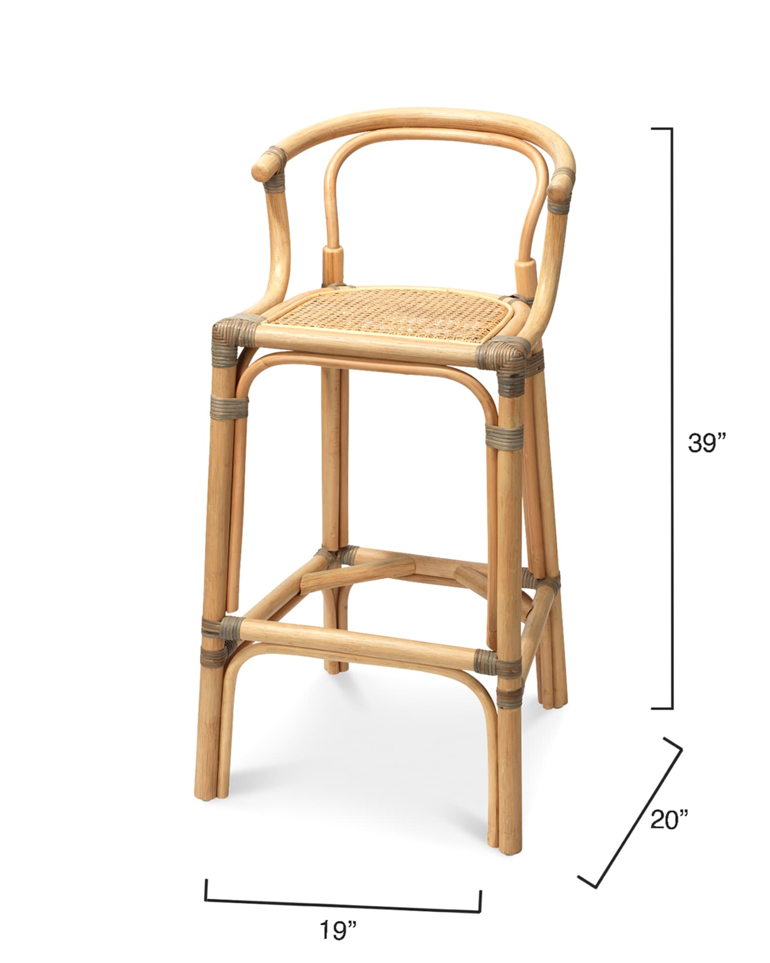 Jamie Young Saltwater Barstool, 30