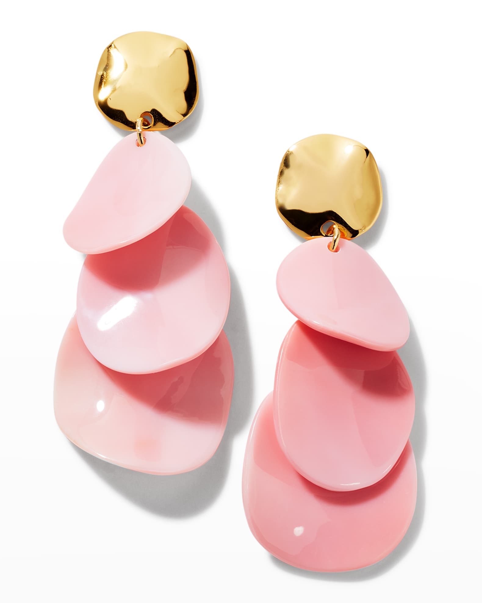 Pink Conch Cascade Earrings 0