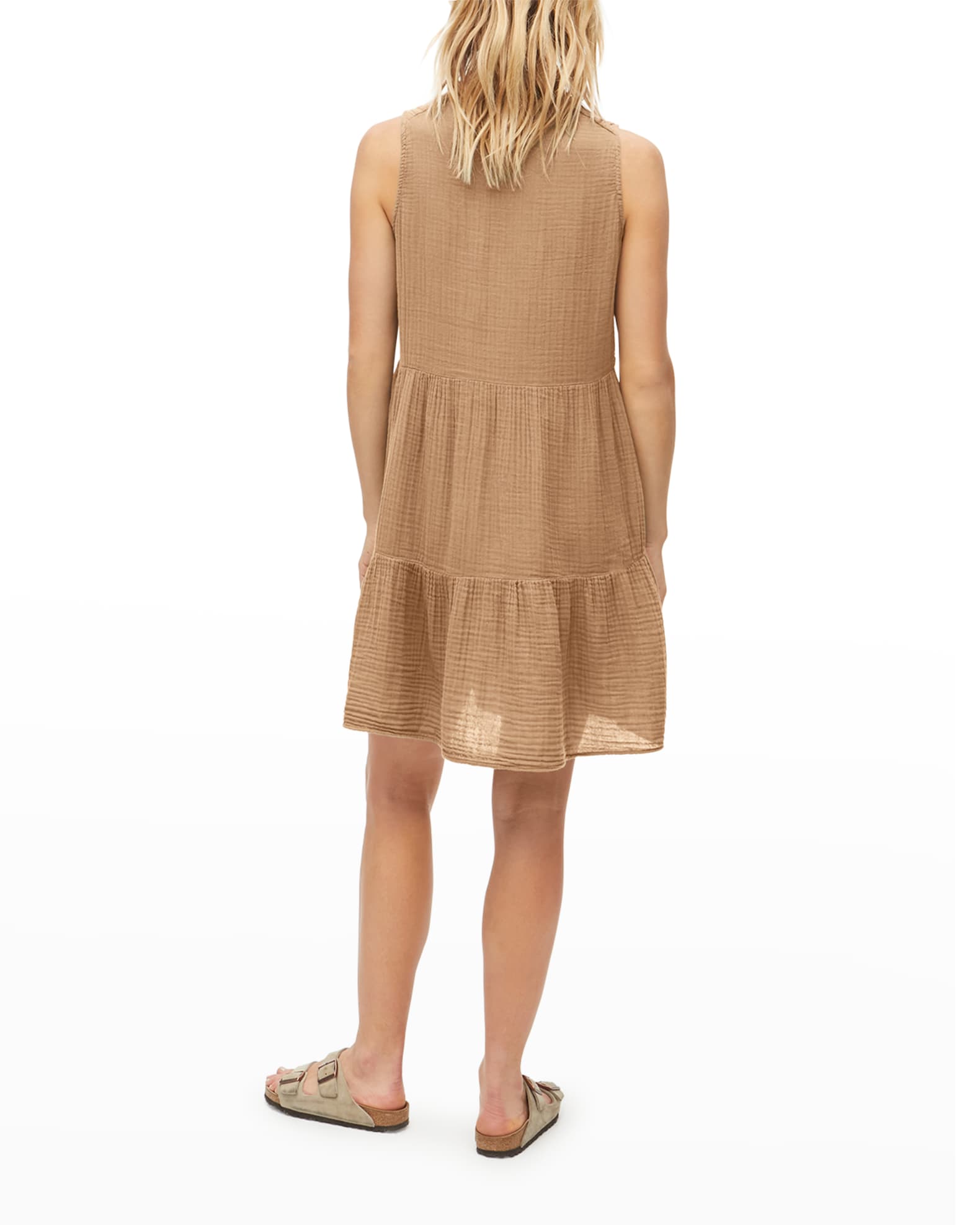 Michael Stars Daisy Tiered Cotton Gauze Babydoll Dress Neiman Marcus