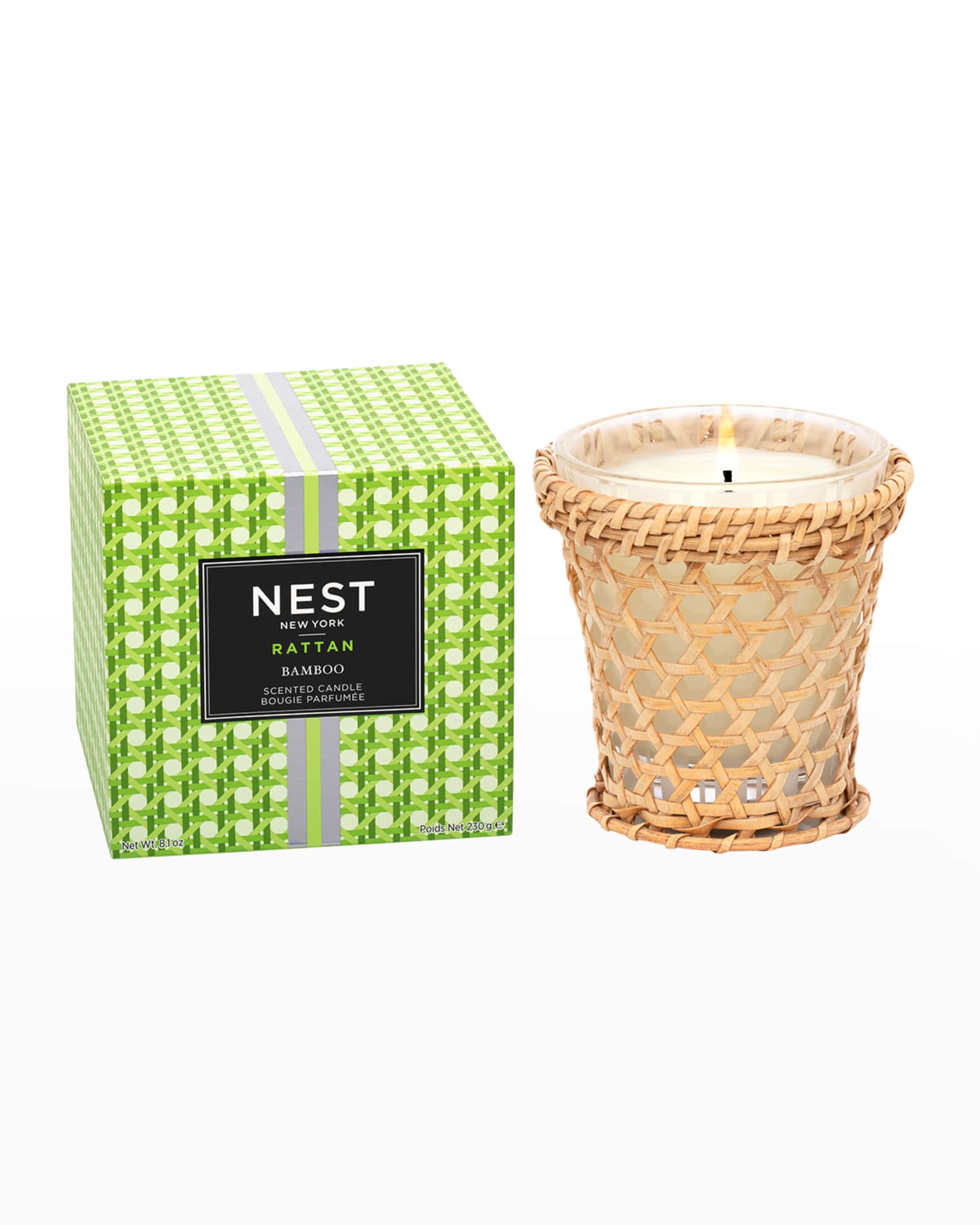 NEST New York 8.1 Rattan Bamboo Classic Candle Neiman Marcus