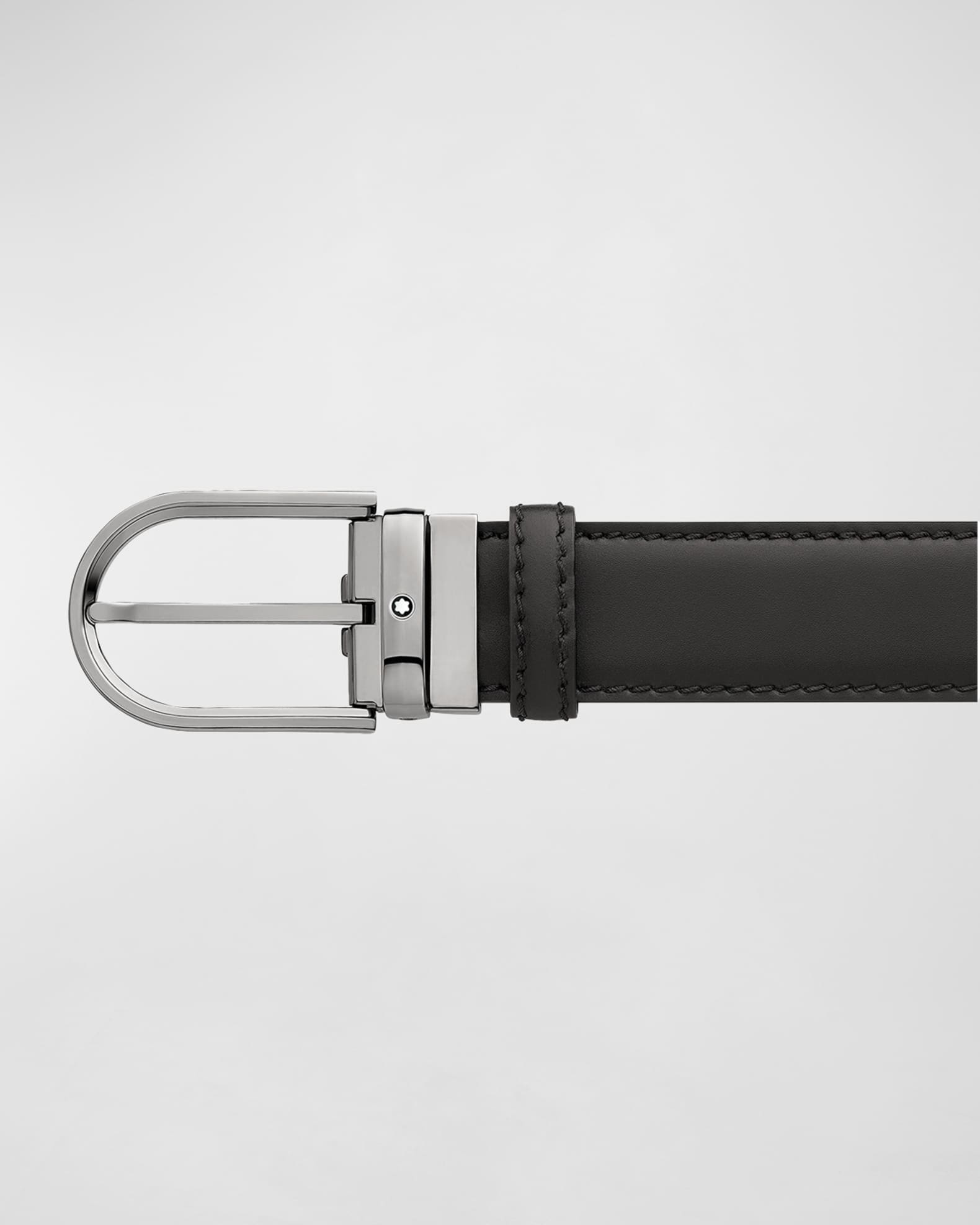 Men's Round Buckle Leather Belt 1