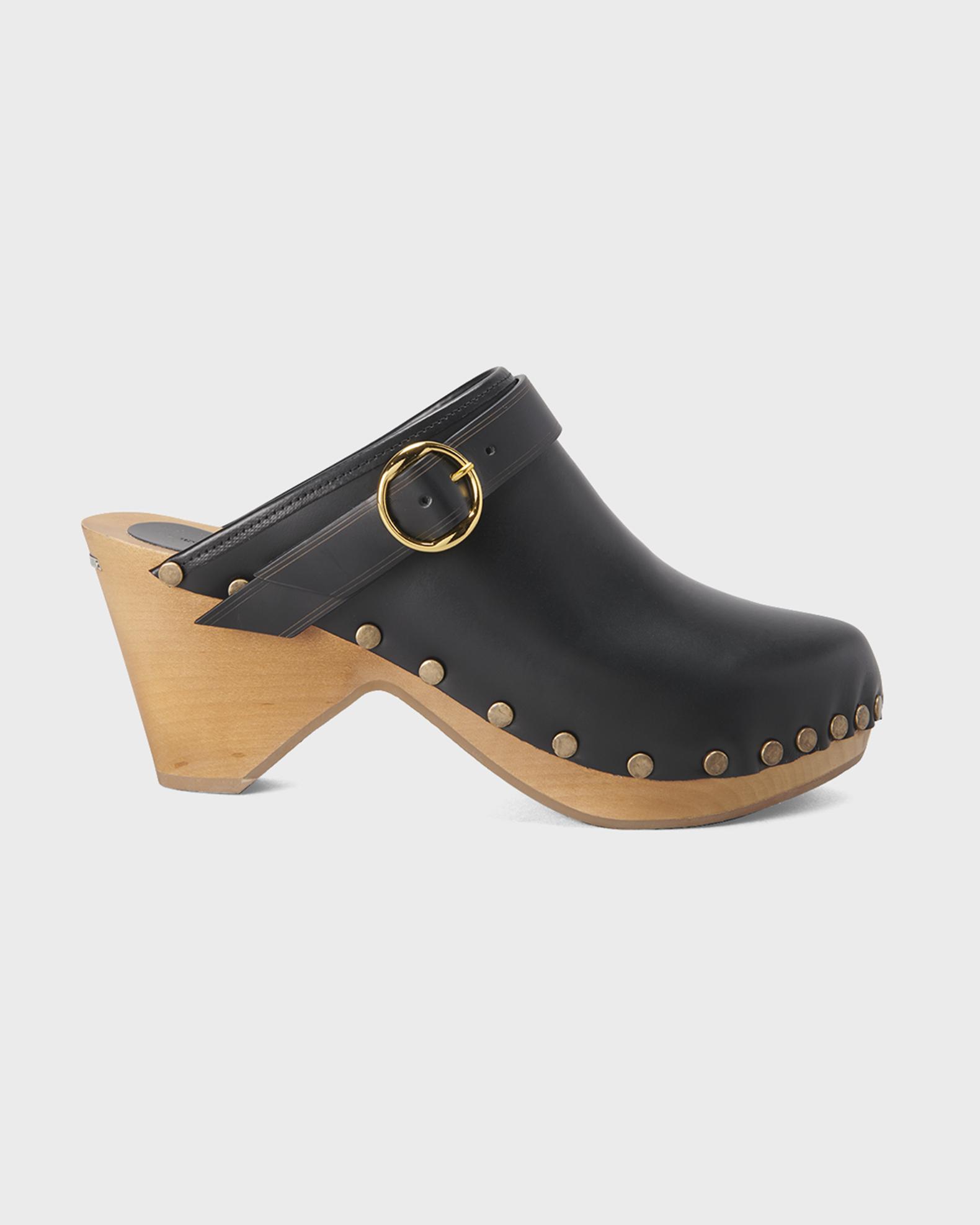 Isabel Marant Titya Leather Buckle Clogs | Neiman Marcus