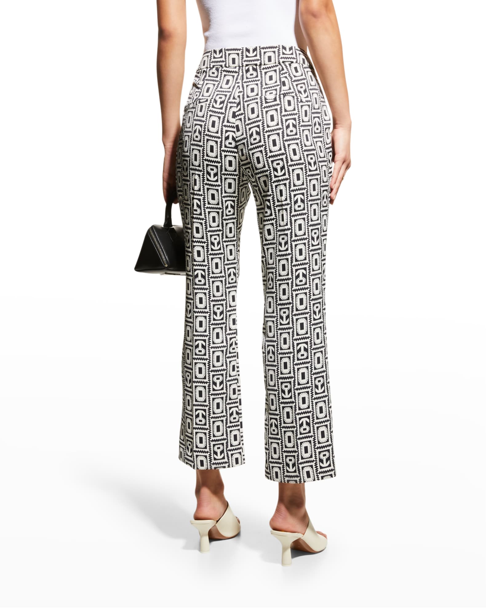 Marella Reed Patterned Crepe Trousers | Neiman Marcus