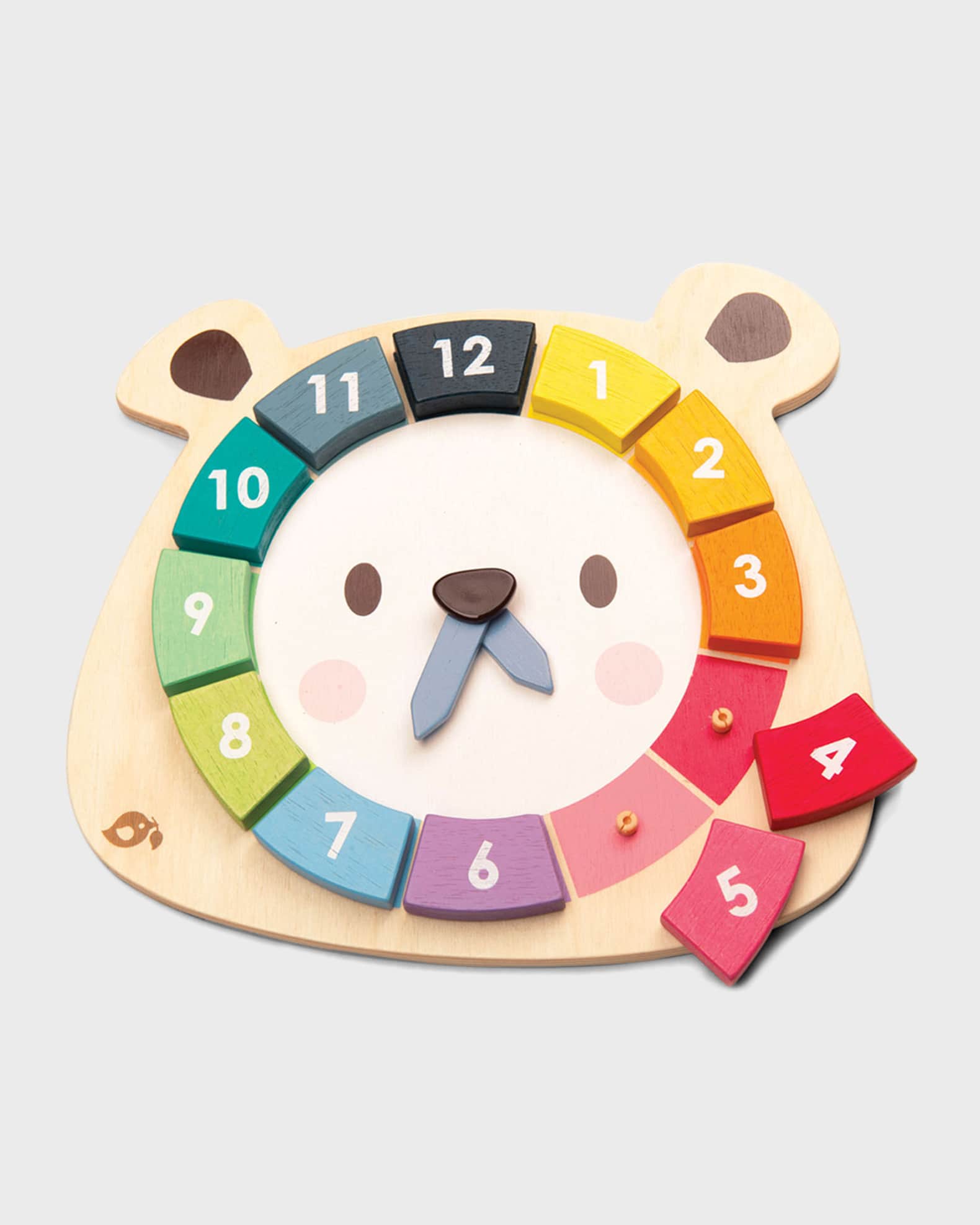 Tender Leaf Toys Kid's Tender Leaf Wooden Bear Colors Clock