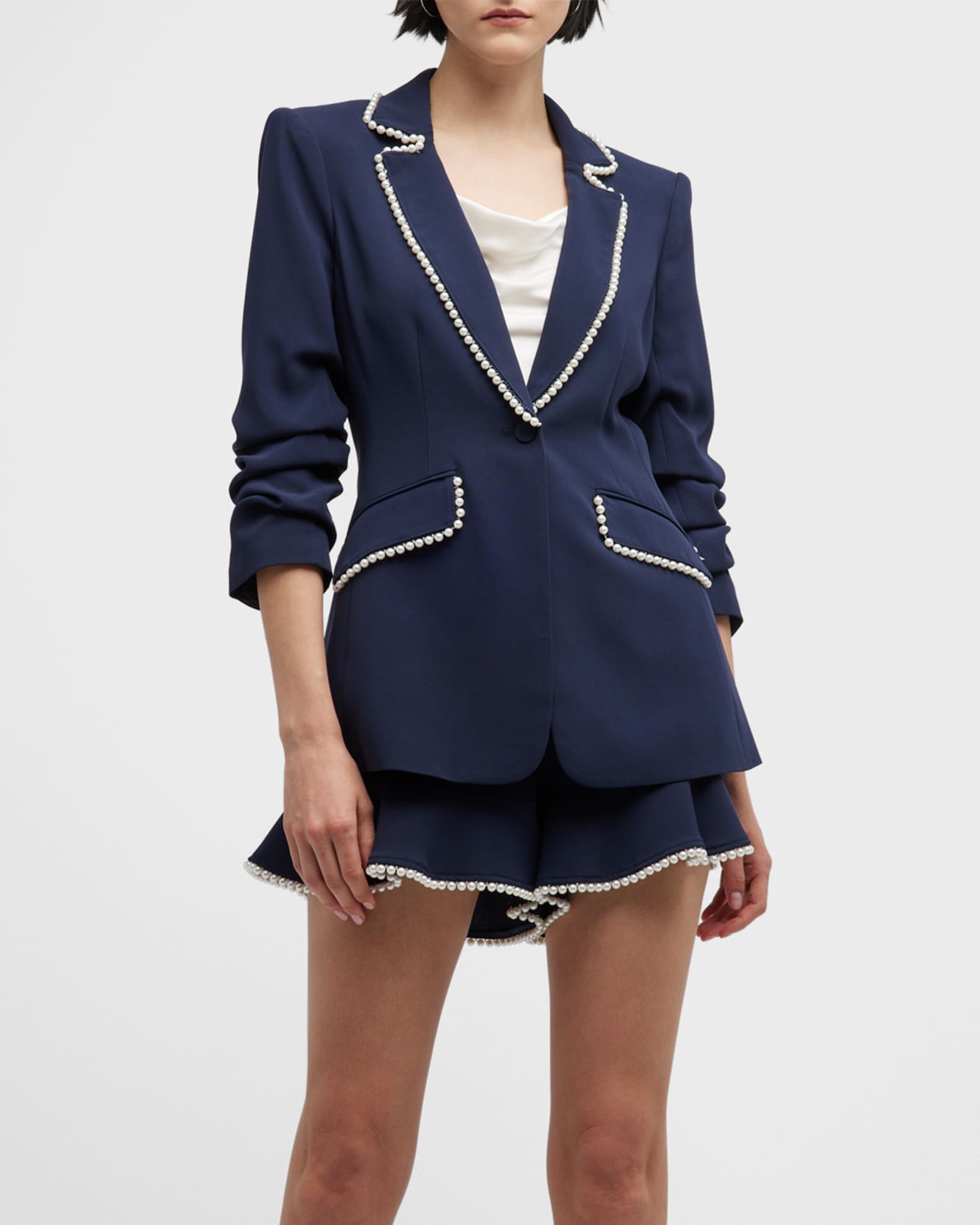 Cinq a Sept Gracey Pearl Embellished Blazer | Neiman Marcus