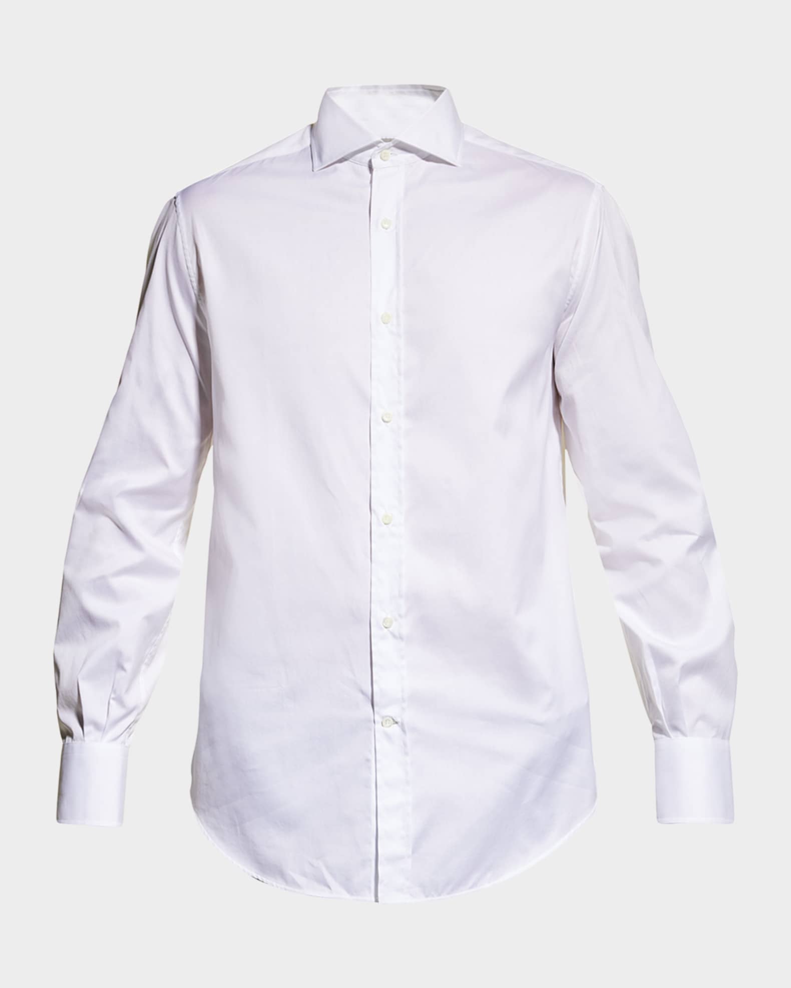 Men's Spread Collar Cotton Sport Shirt 0