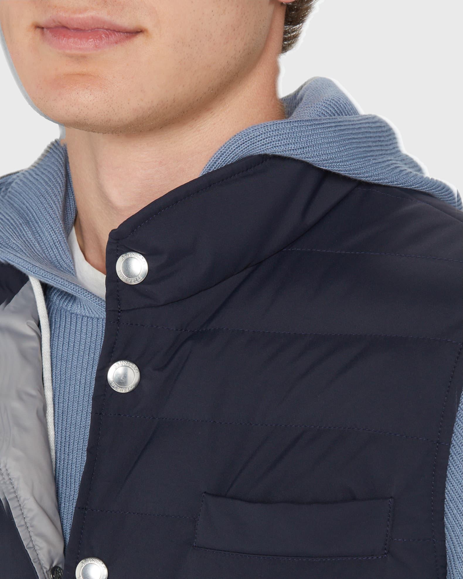 ダウンベスト BRUNELLO CUCINELLI FW25 PIUMINO S/M (MG9277778 C9663) Brunello Cucinelli Men's Hooded Down Vest | Neiman Marcus