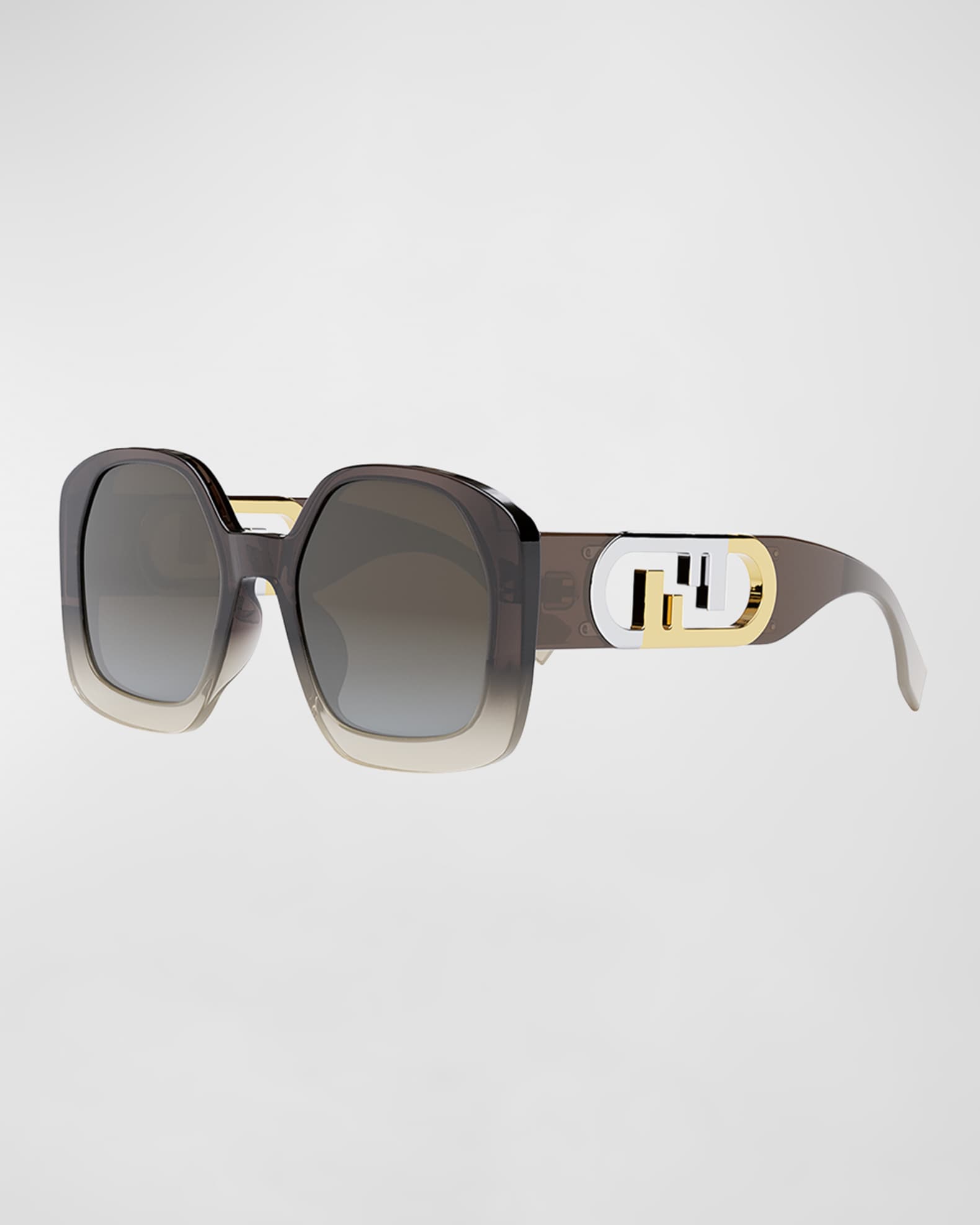 Fendi square ff top pattern acetate sunglasses