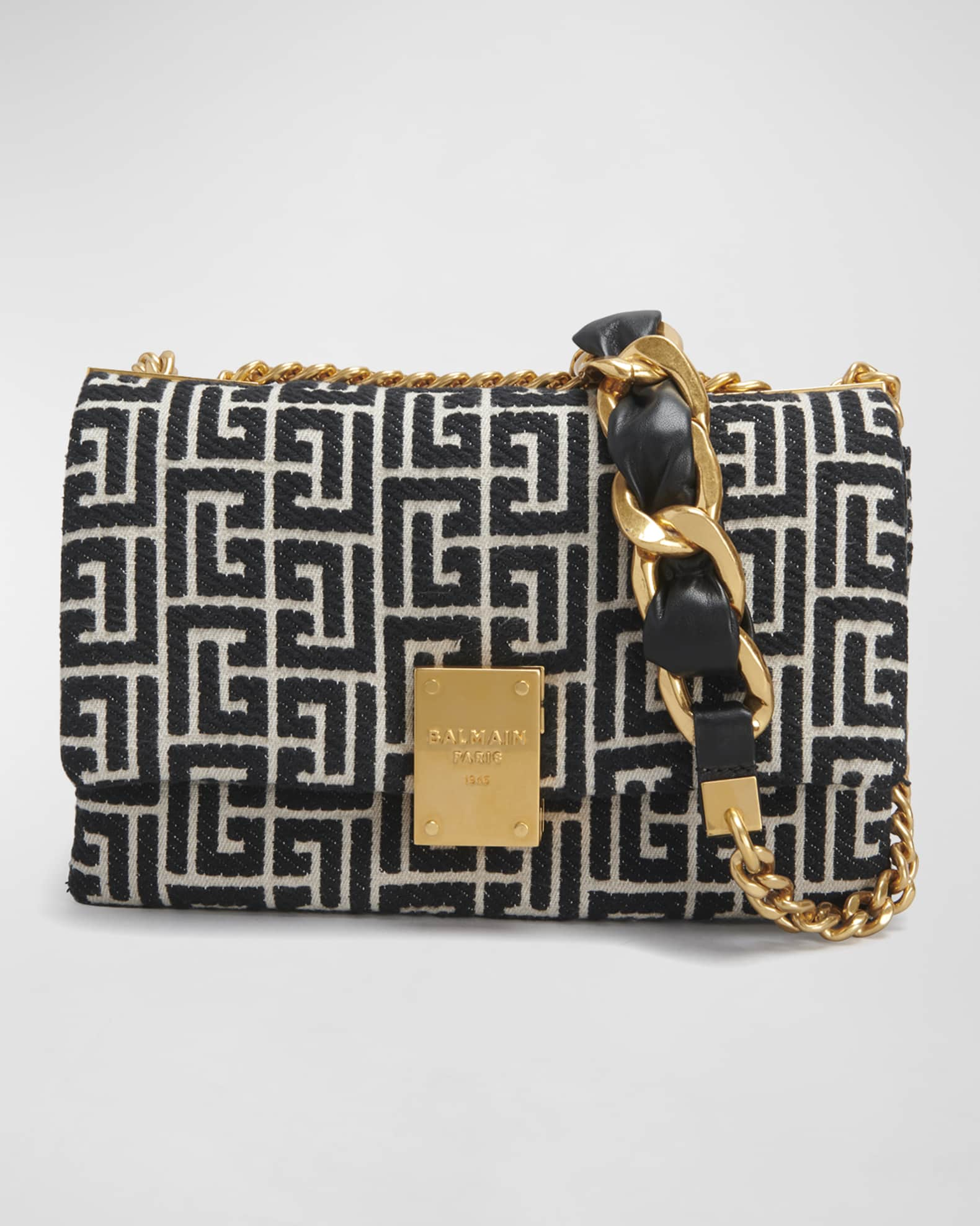 monogrammed jacquard shoulder bag, FENDI