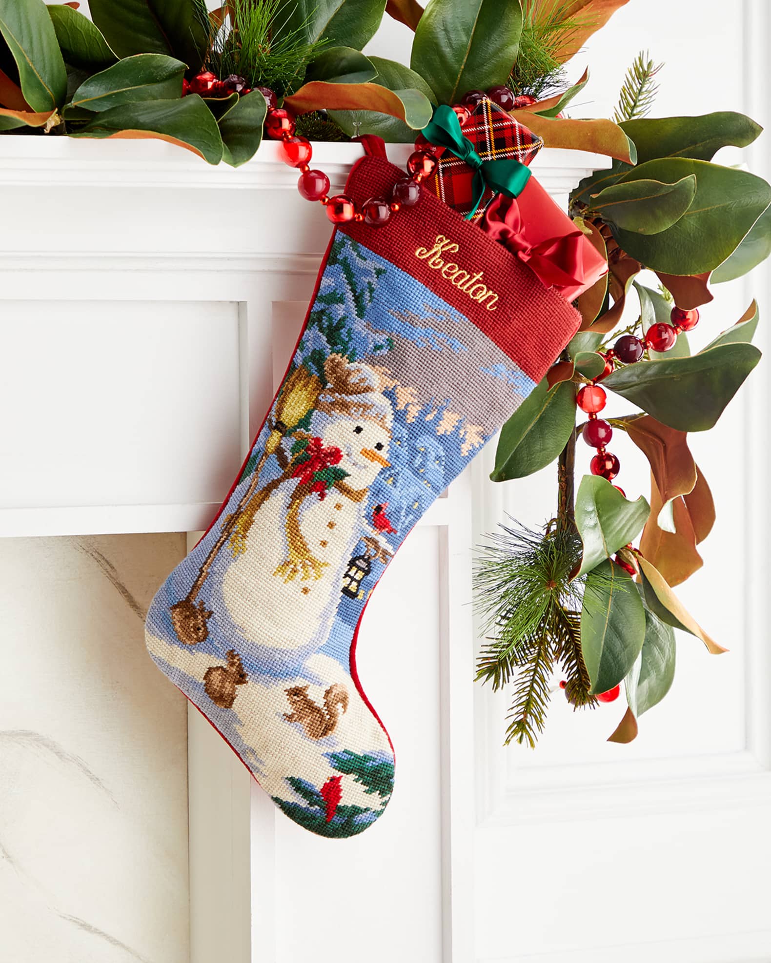 Personalized Snowman Stocking, 19" 0
