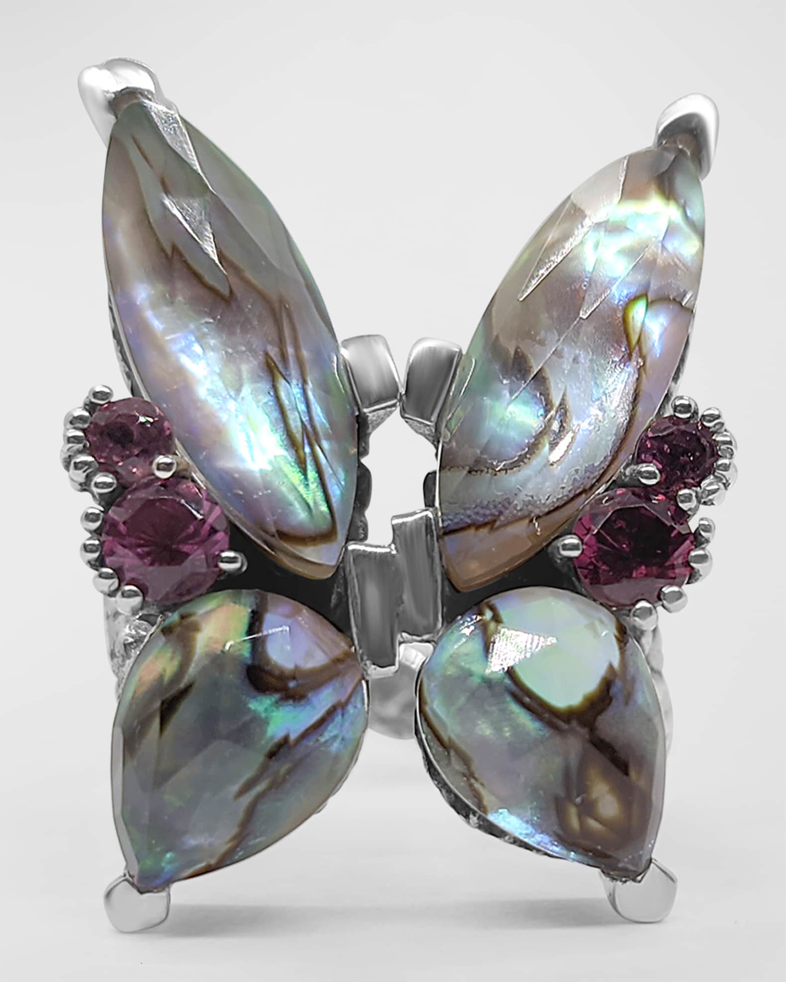 Sterling Silver Abalone Butterfly Ring Sterling Silver Abalone Butterfly Ring