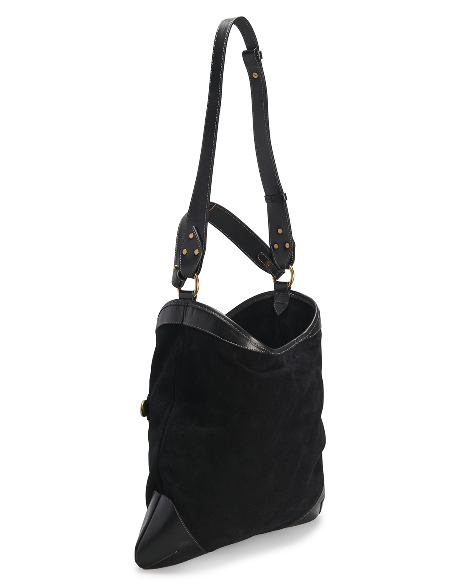 Isabel Marant Botsy Day Hobo MixLeather Shoulder Bag Neiman Marcus