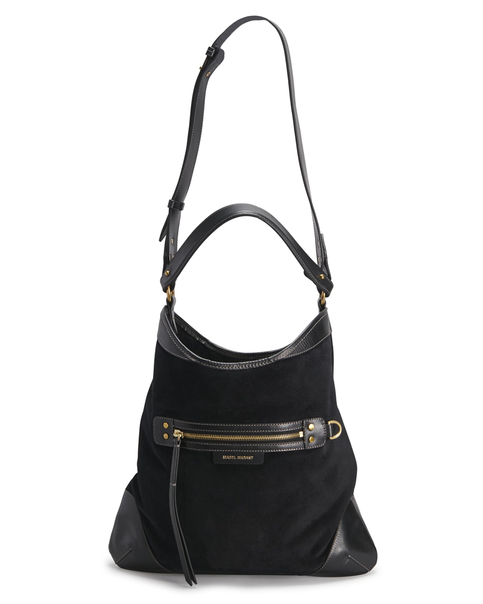 Isabel Marant Botsy Day Hobo MixLeather Shoulder Bag Neiman Marcus