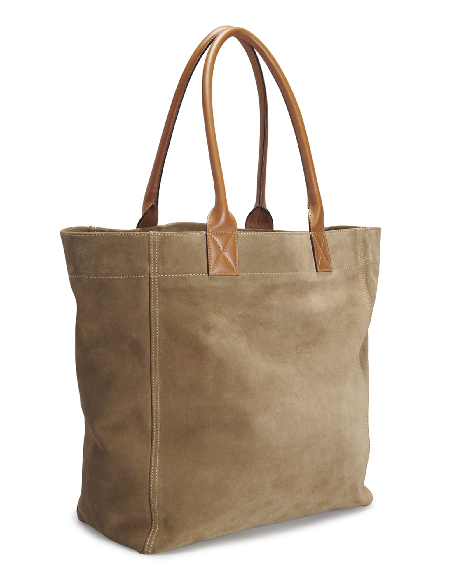 Isabel Marant Yenky Iconic Logo Suede Shopper Tote Bag Neiman Marcus