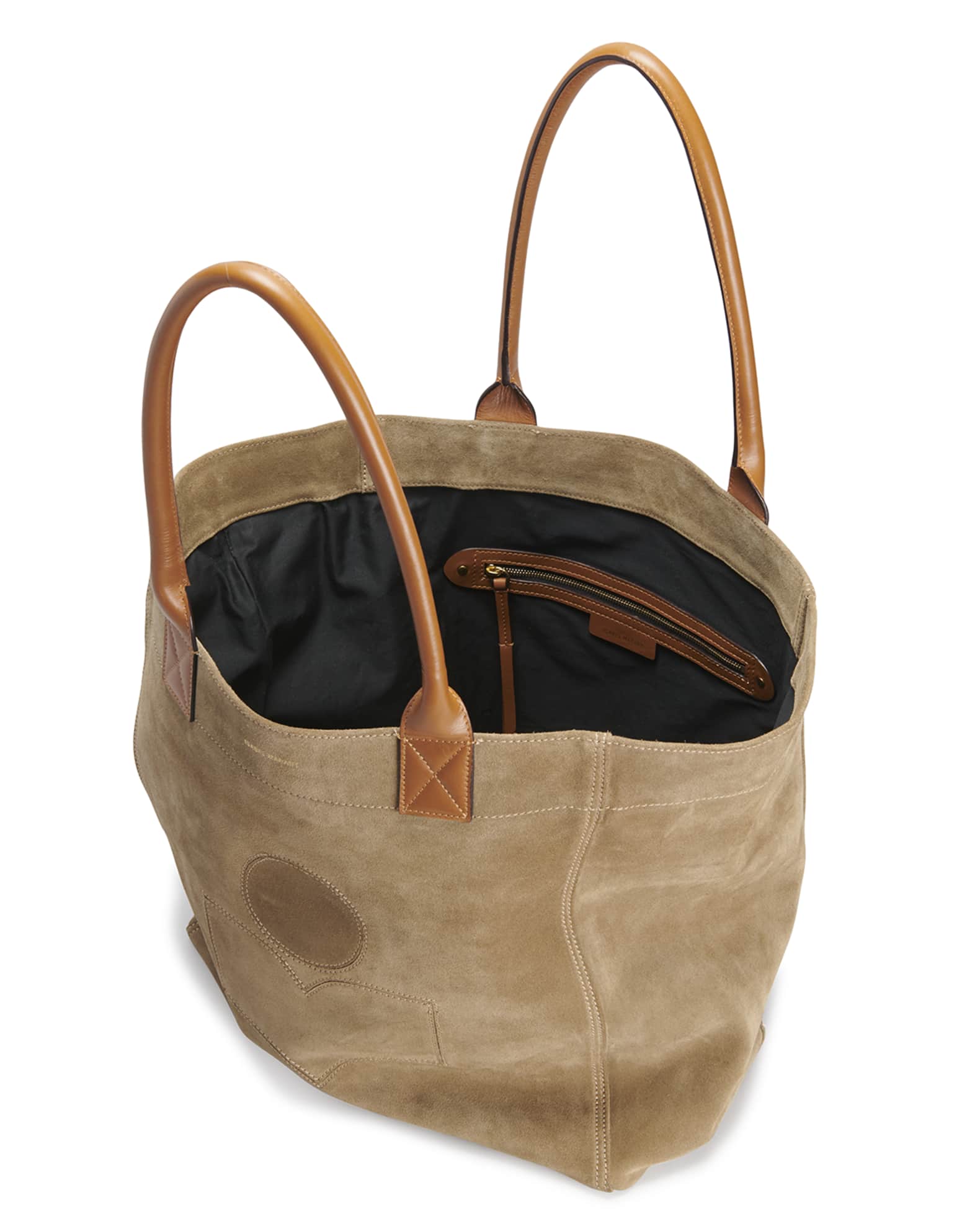 Isabel Marant Yenky Iconic Logo Suede Shopper Tote Bag Neiman Marcus