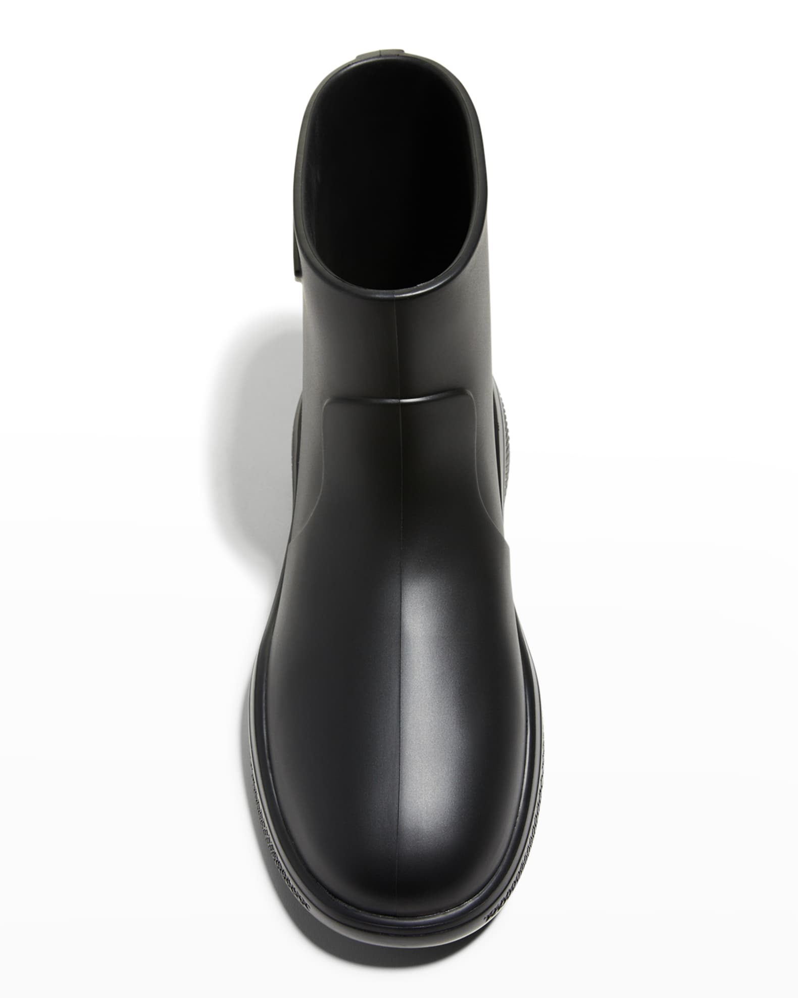 Prada Men's Rubber Triangle Logo Ankle Boots Neiman Marcus