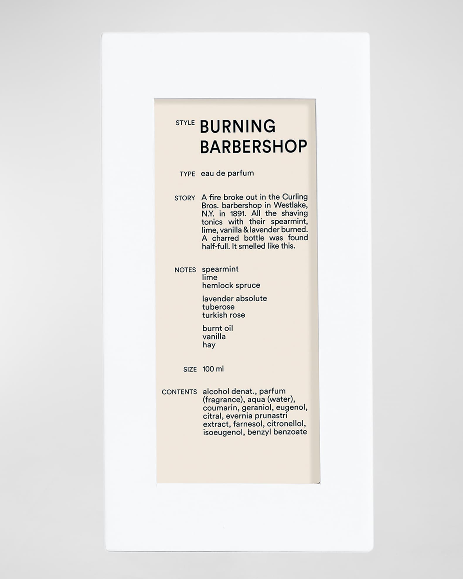 Burning Barbershop Eau de Parfum, 3.4 oz. 1