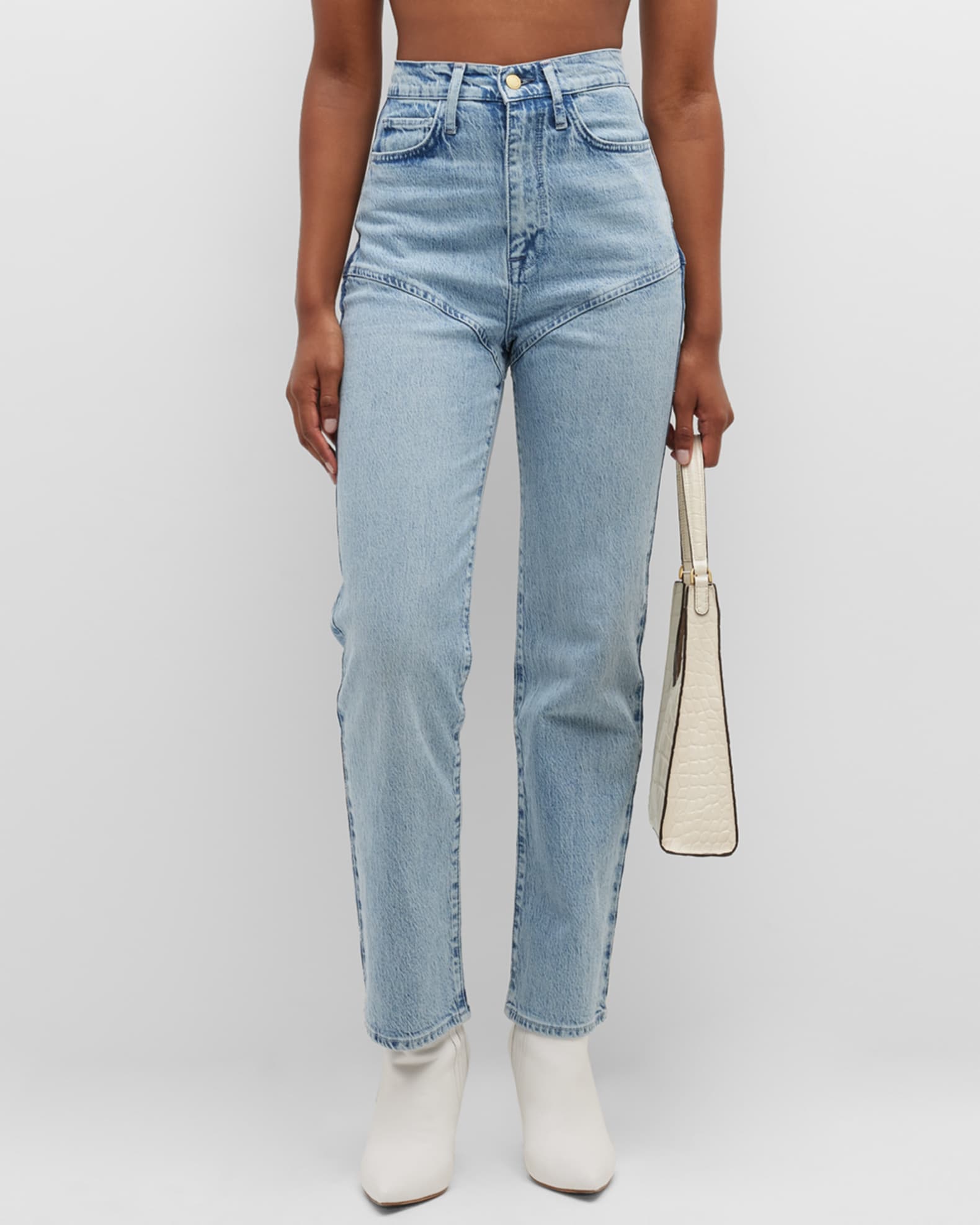 Triarchy Stirrup Seamed Straight Jeans | Neiman Marcus