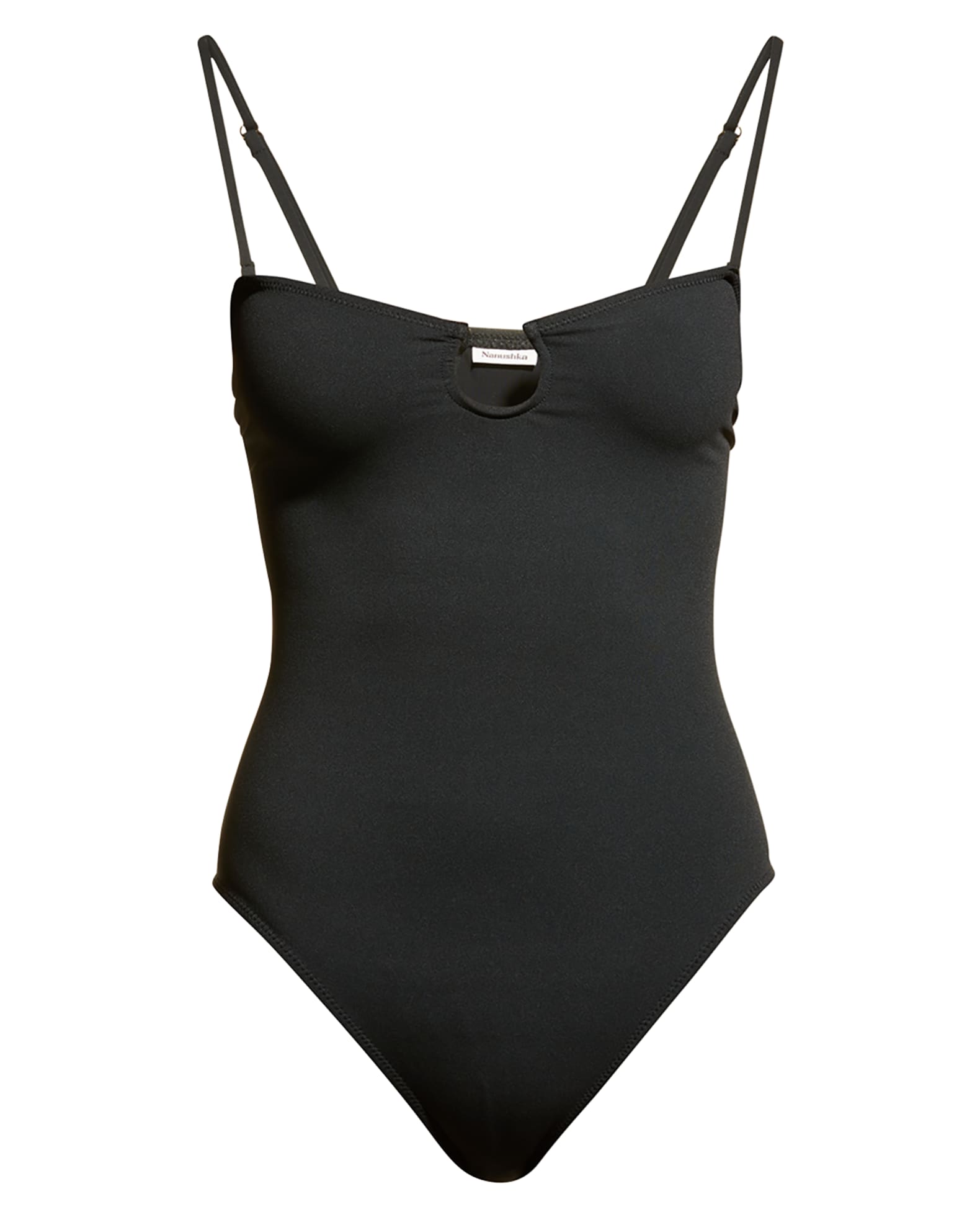 Nanushka Syra Bandeau OnePiece Swimsuit Neiman Marcus