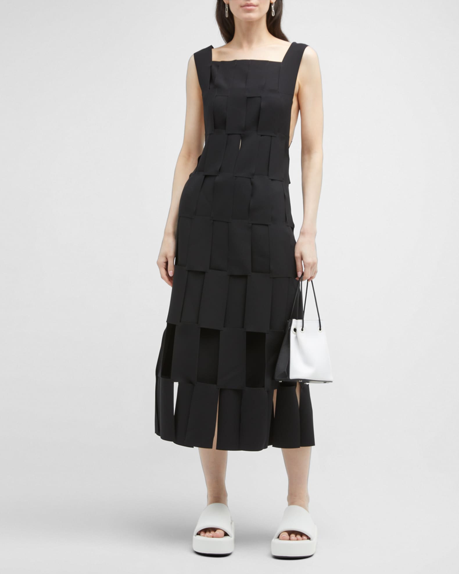 A.W.A.K.E. MODE Rectangle Layered Midi Dress | Neiman Marcus