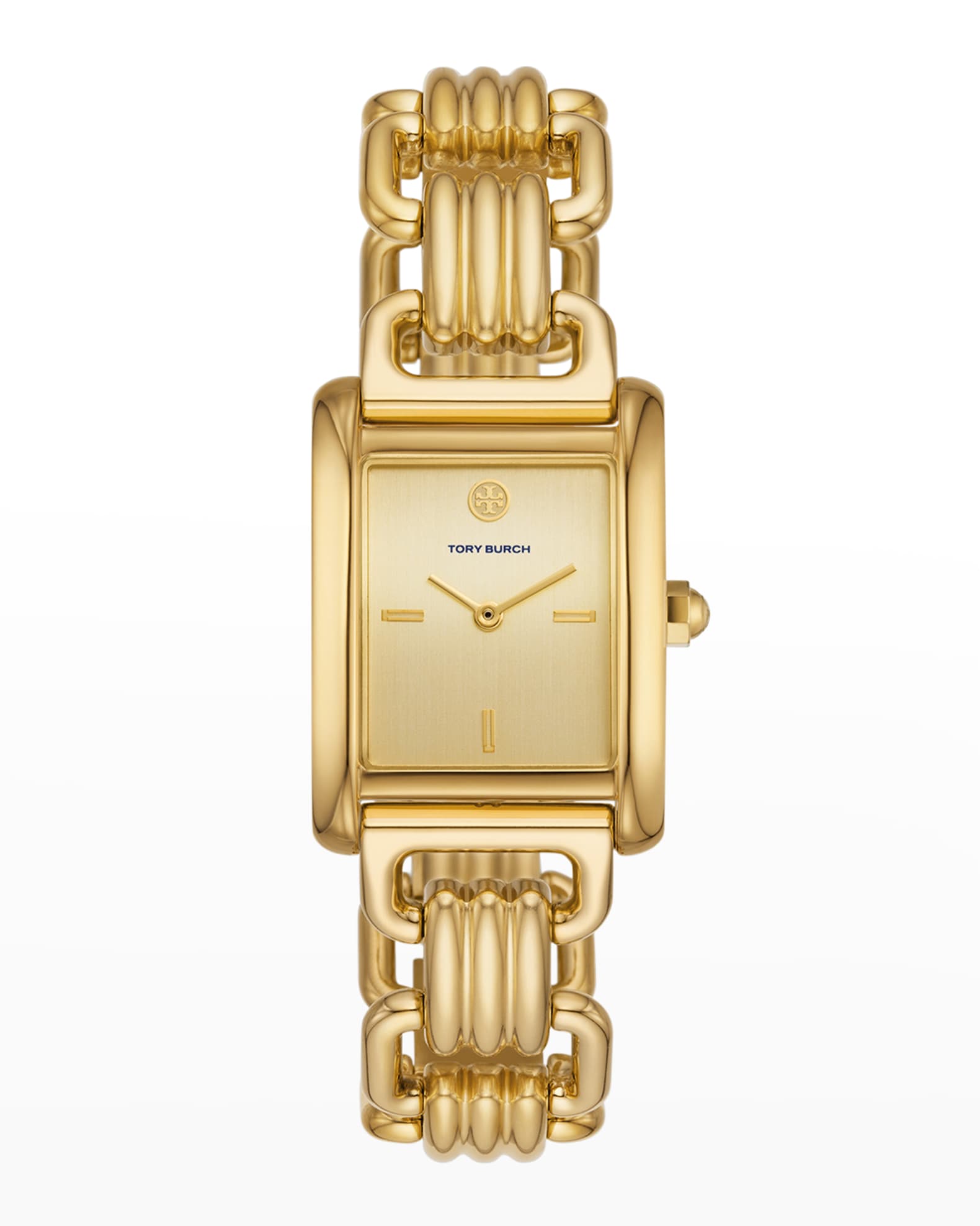 Tory Burch The Eleanor Watch with Bracelet Strap, Gold-Tone Stainless Steel  | Neiman Marcus
