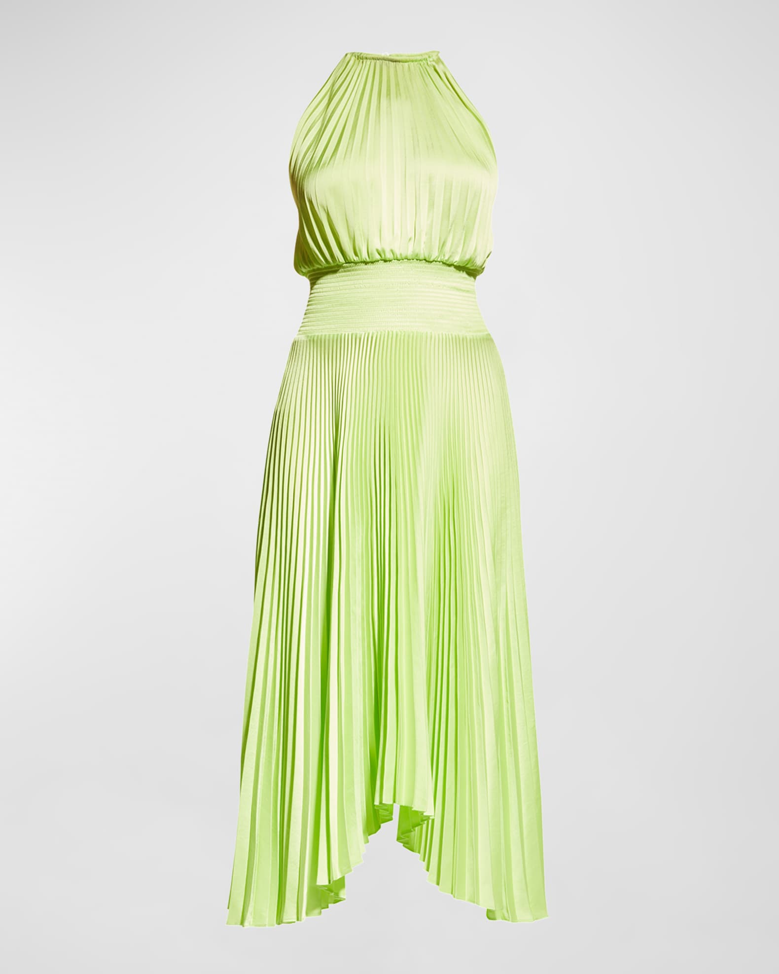 A.L.C. Renzo II Sleeveless Pleated Midi Dress | Neiman Marcus