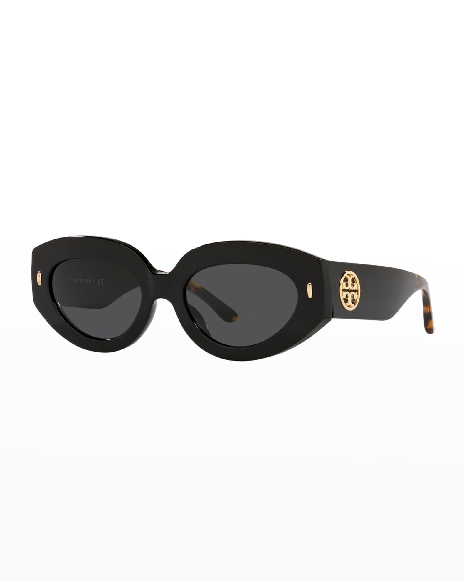 Tory Burch Logo Acetate Cat-Eye Sunglasses | Neiman Marcus