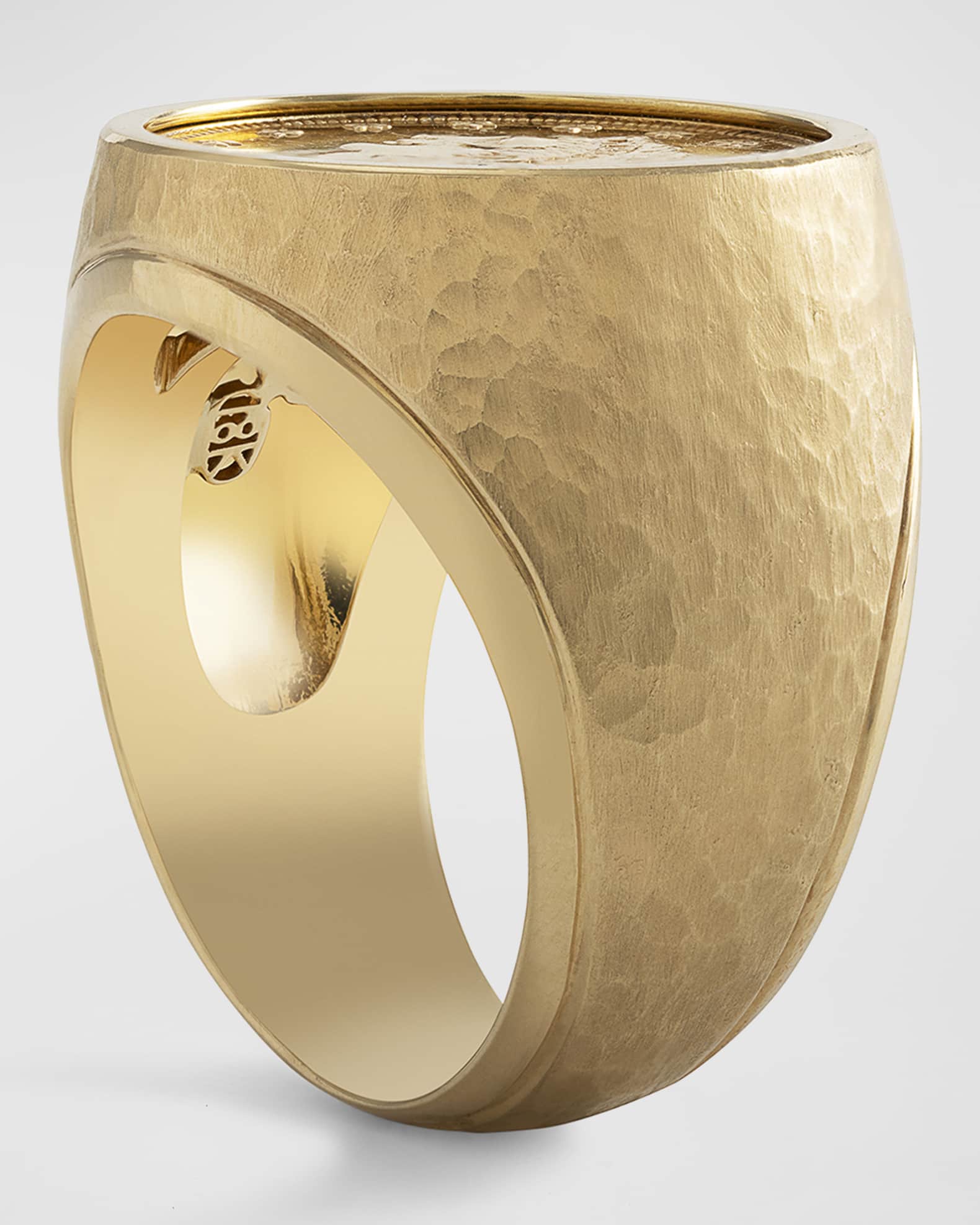 Jorge Adeler Men s 18K Yellow Gold 1878 2.5 Dollar Coin Ring Neiman Marcus