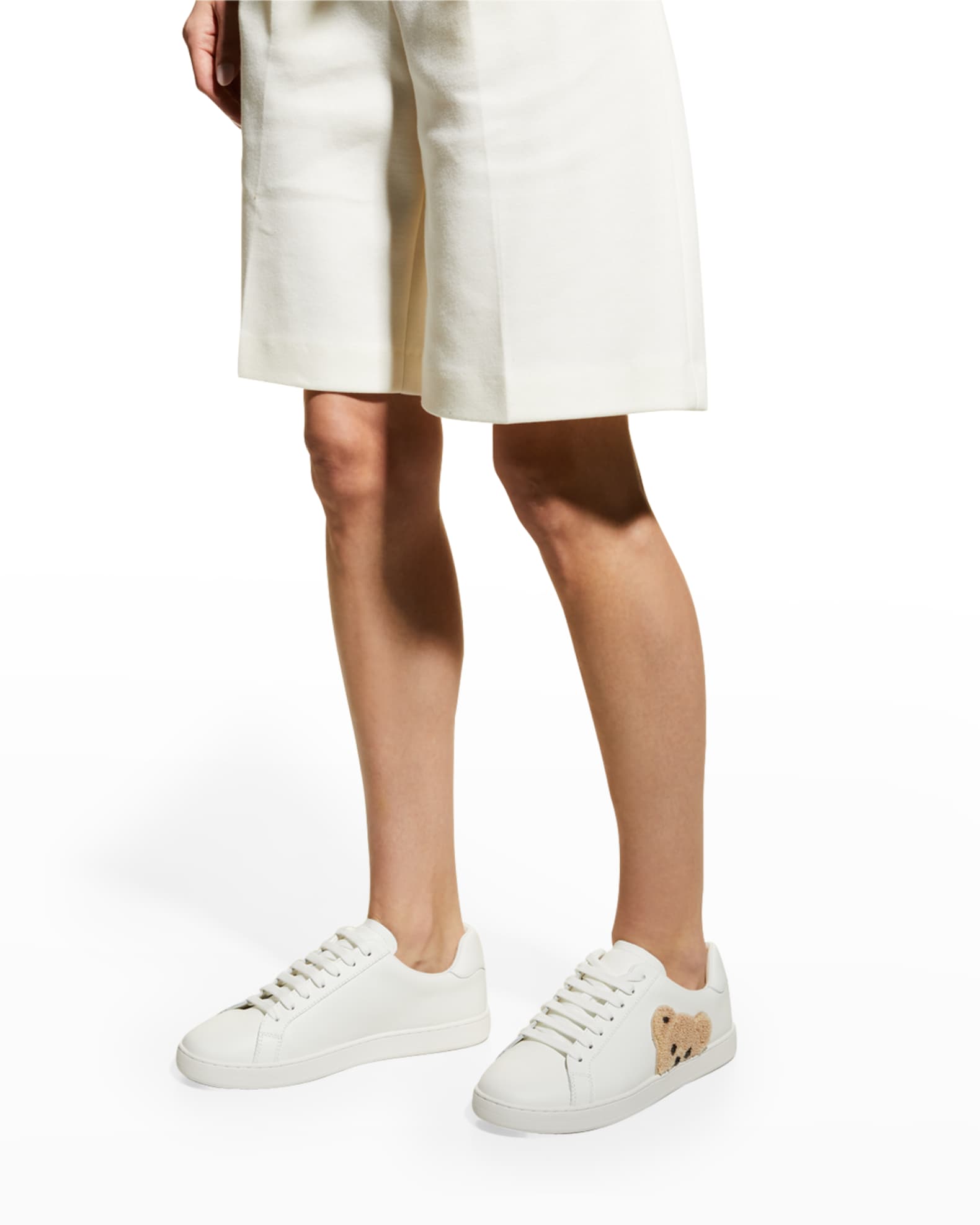 Palm Angels Teddy Bear Low-Top Tennis Sneakers | Neiman Marcus