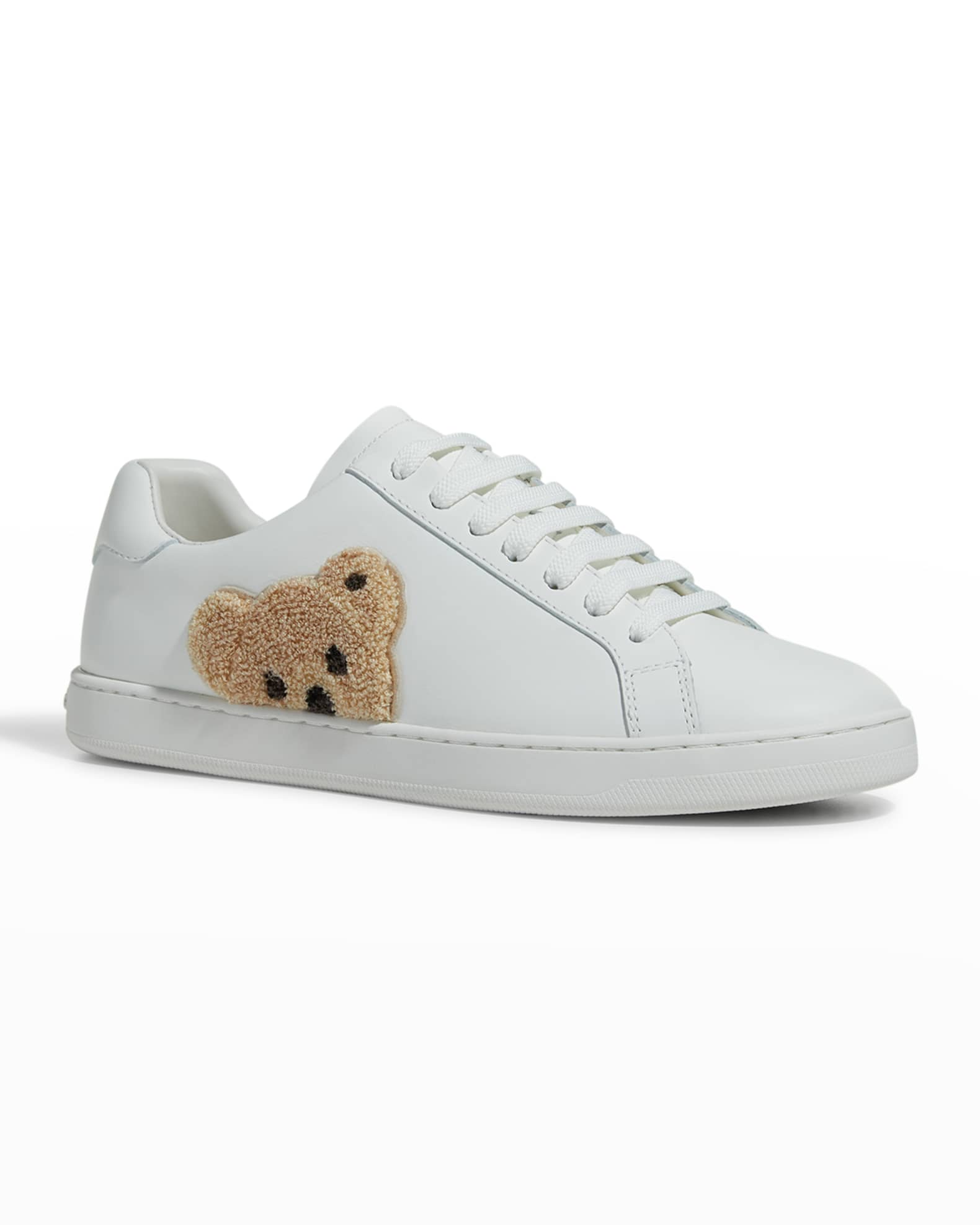 Palm Angels Teddy Bear Low-Top Tennis Sneakers | Neiman Marcus