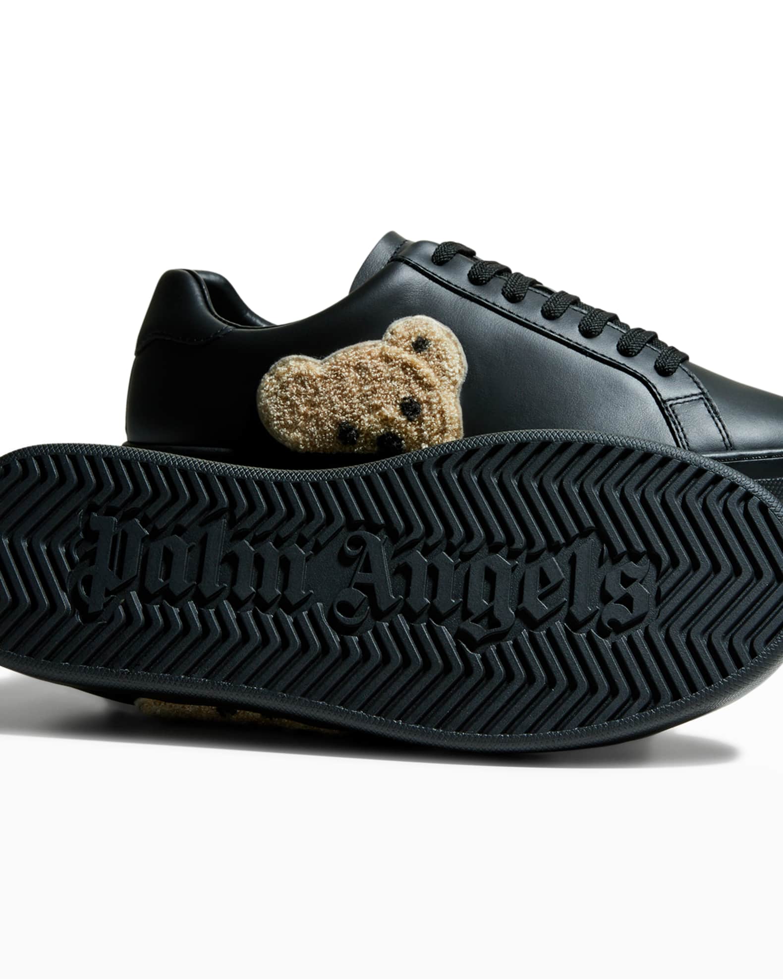 Palm Angels Teddy Bear Low-Top Tennis Sneakers | Neiman Marcus