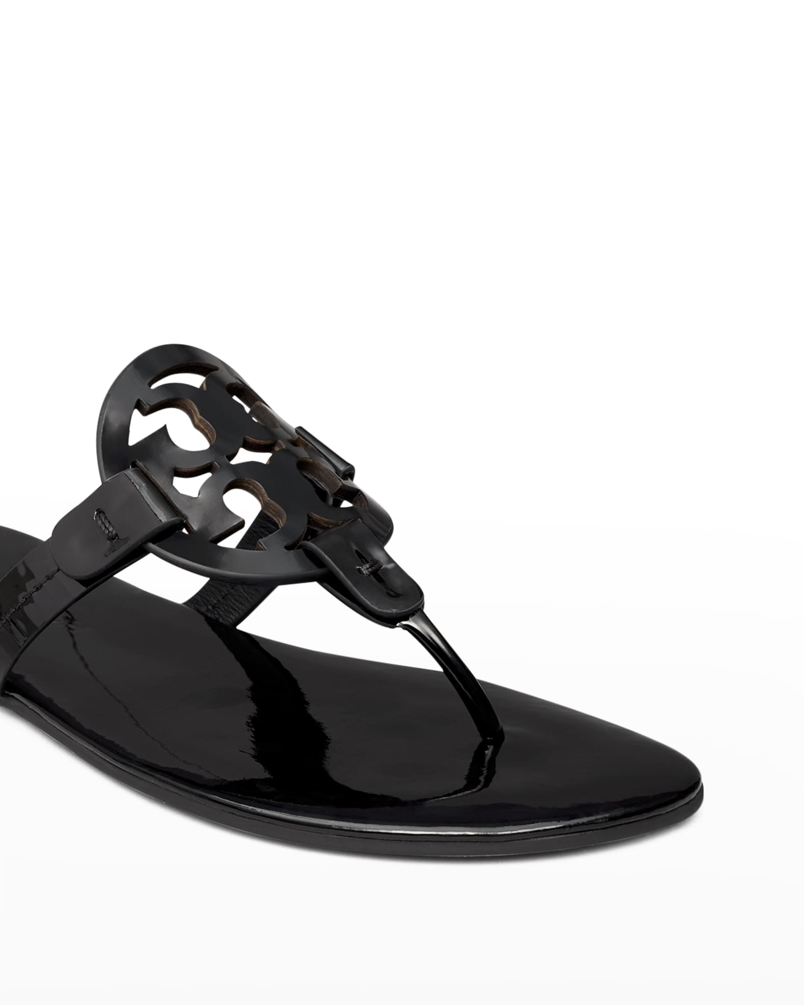 Tory Burch Miller Soft Patent Leather Sandals | Neiman Marcus
