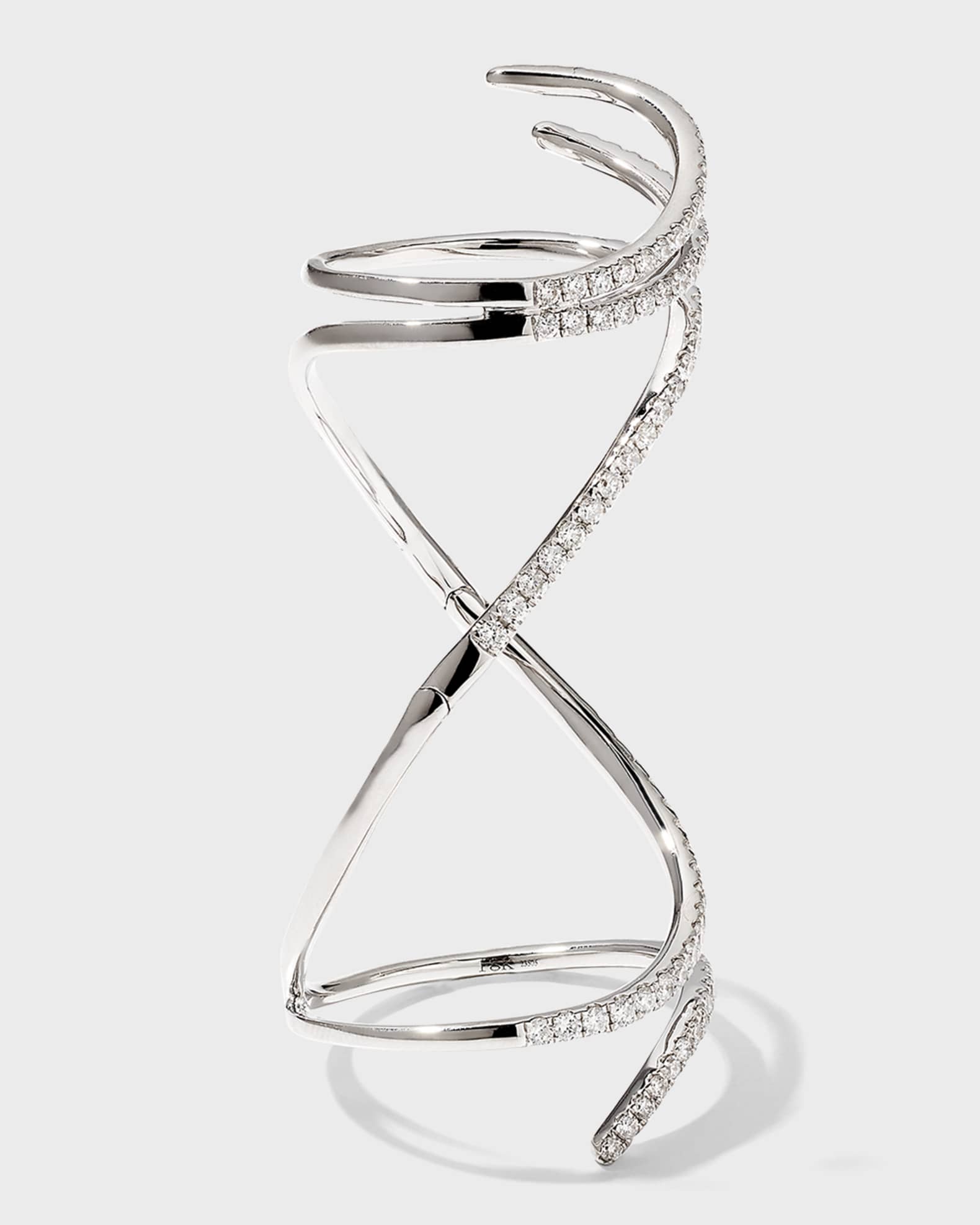 Graziela Mega Swirl Earring White Gold main image 1