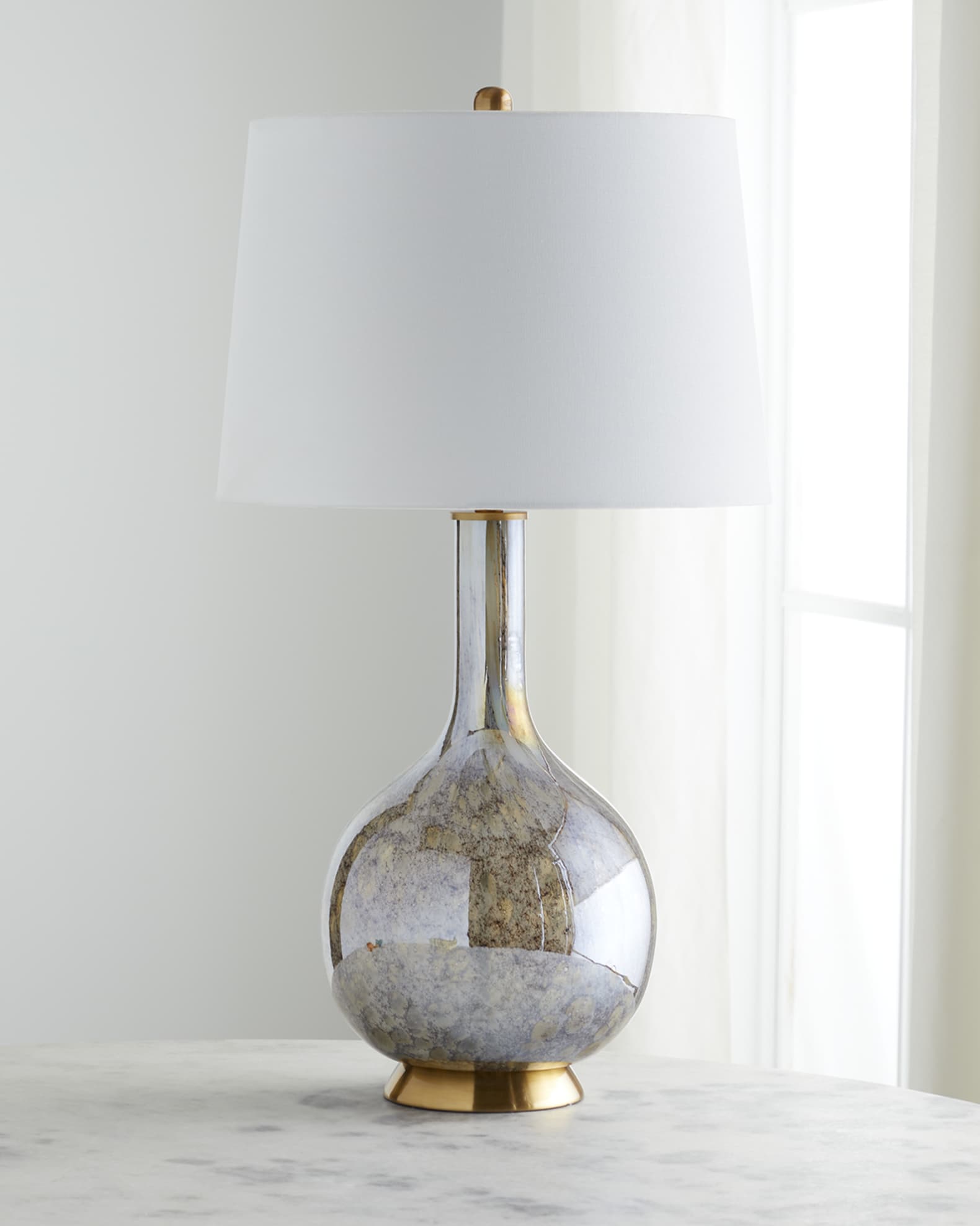 Rennie Hand Blown Antiqued Glass Lamp Neiman Marcus