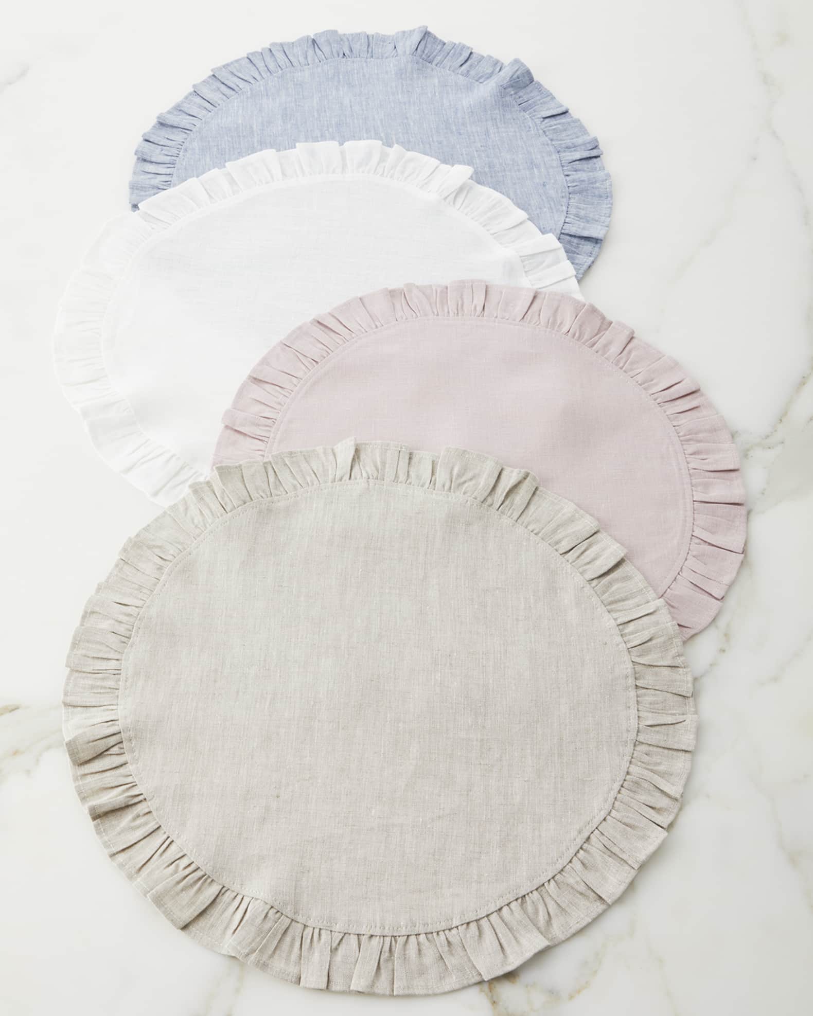 Round Ruffle Placemats Collection Neiman Marcus