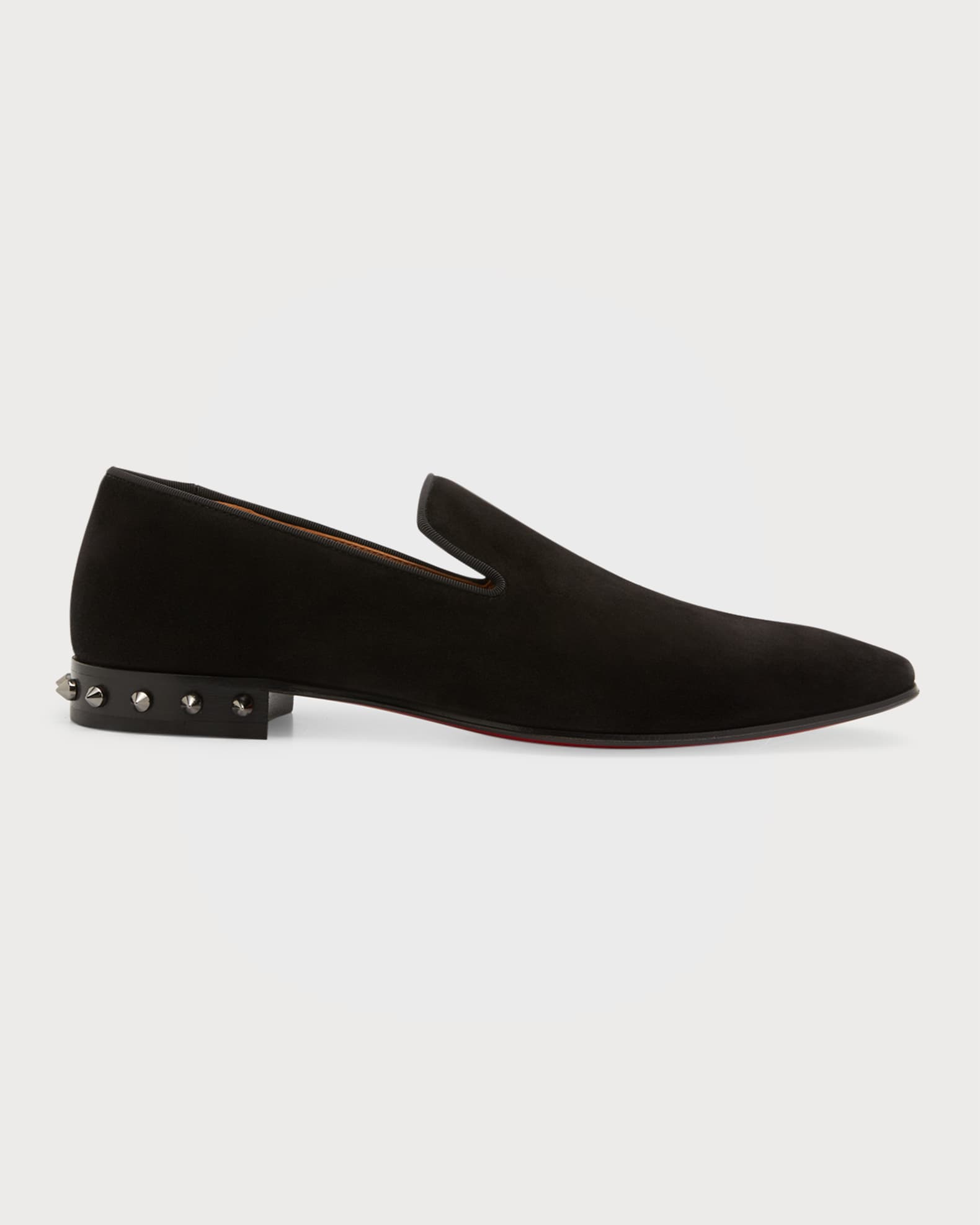 Christian Louboutin Men's Marquees Velvet Loafers | Neiman Marcus